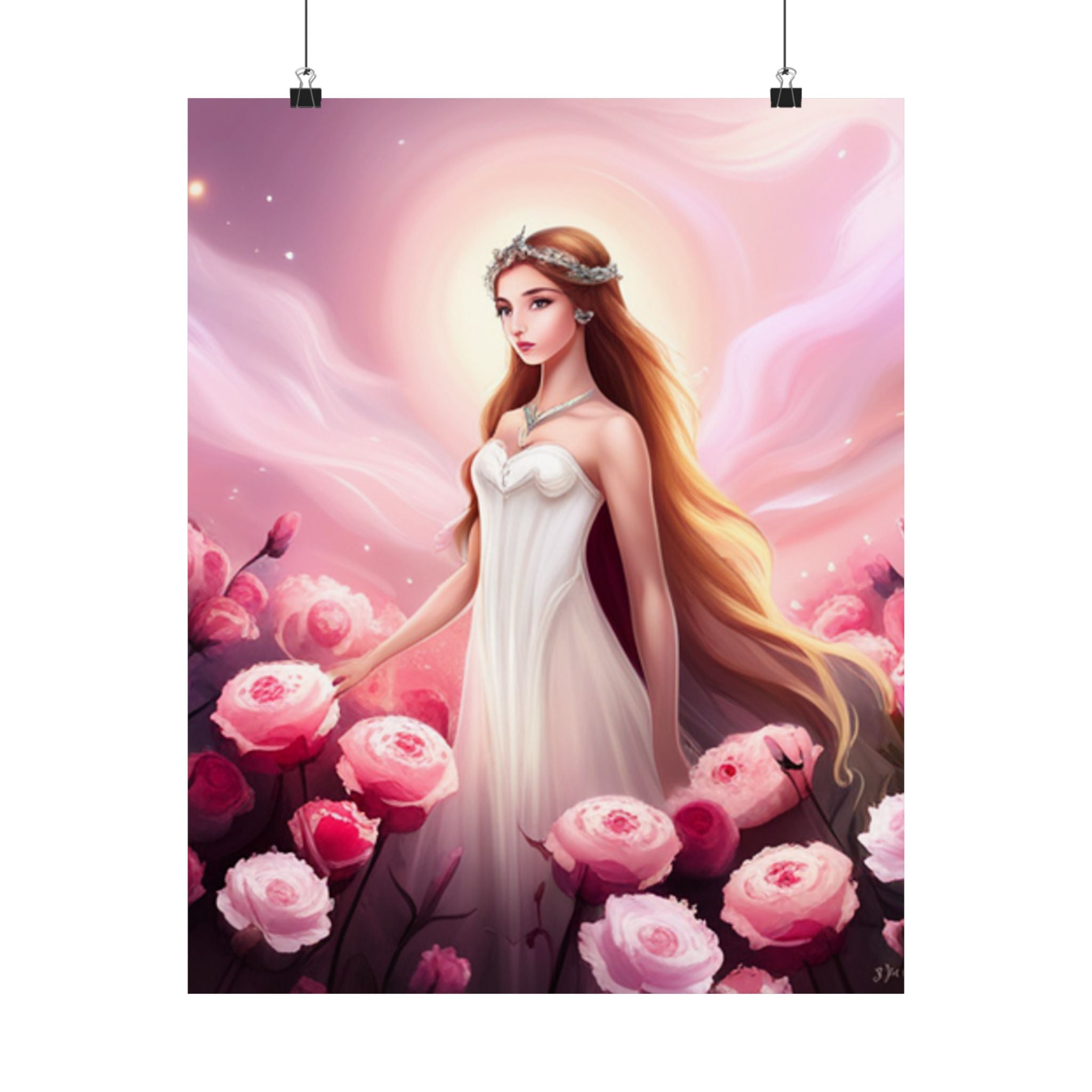Wunderliches Feen-Satin-Poster, Ätherischer Kunstdruck