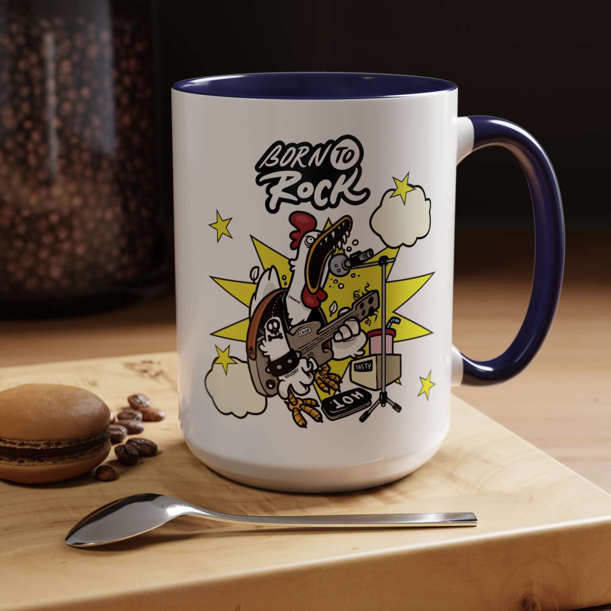 Details für Kaffeetasse - mit Gitarren Cartoon Akzent