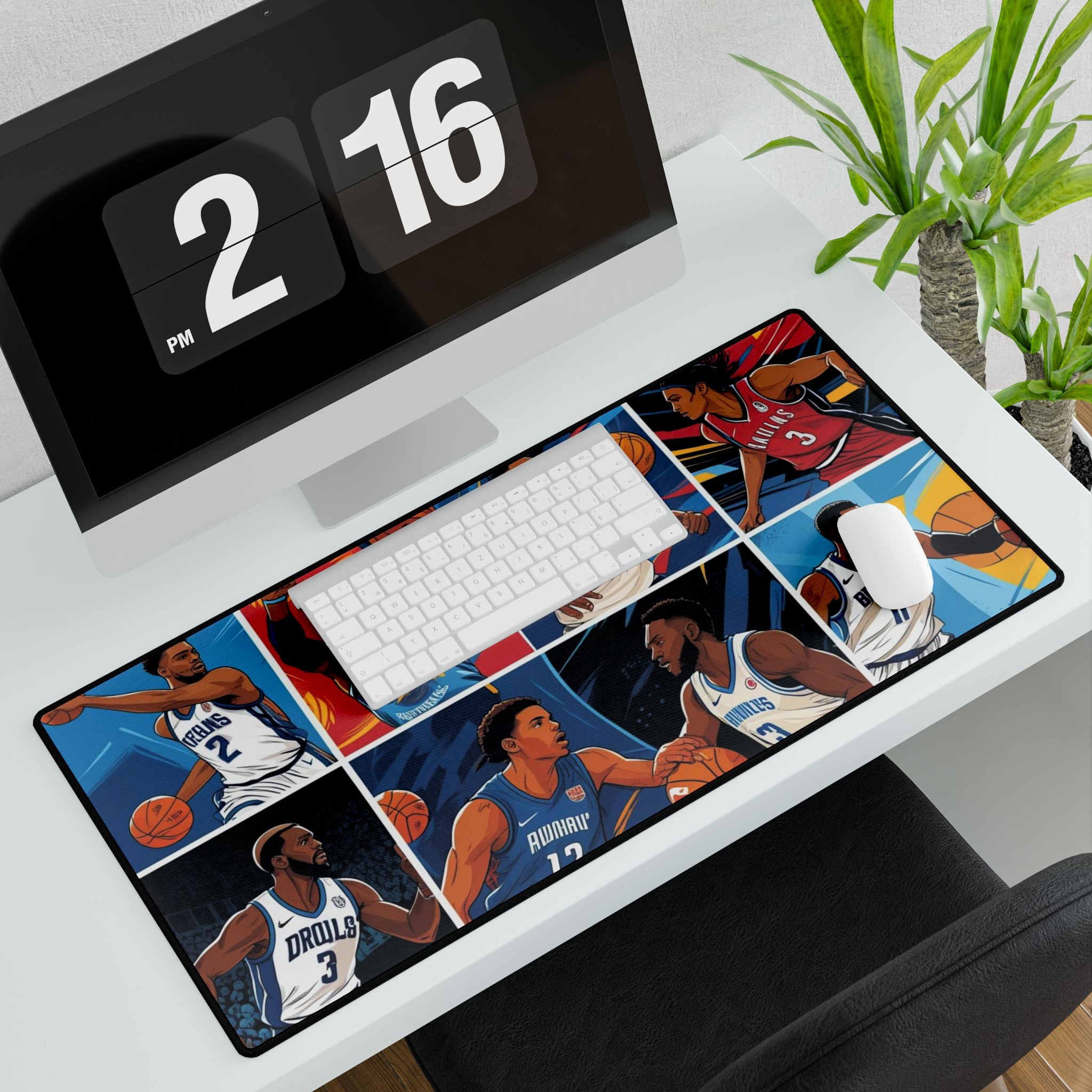 Dynamische Basketball-Schreibtischmatte für Gamer, Sportbegeisterte auf den Tisch