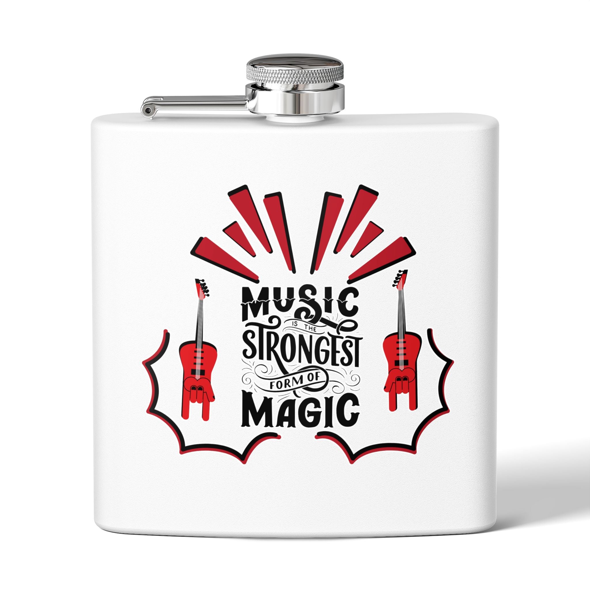 Music Magic Edelstahl-Flachmann – 170 ml – perfektes Geschenk