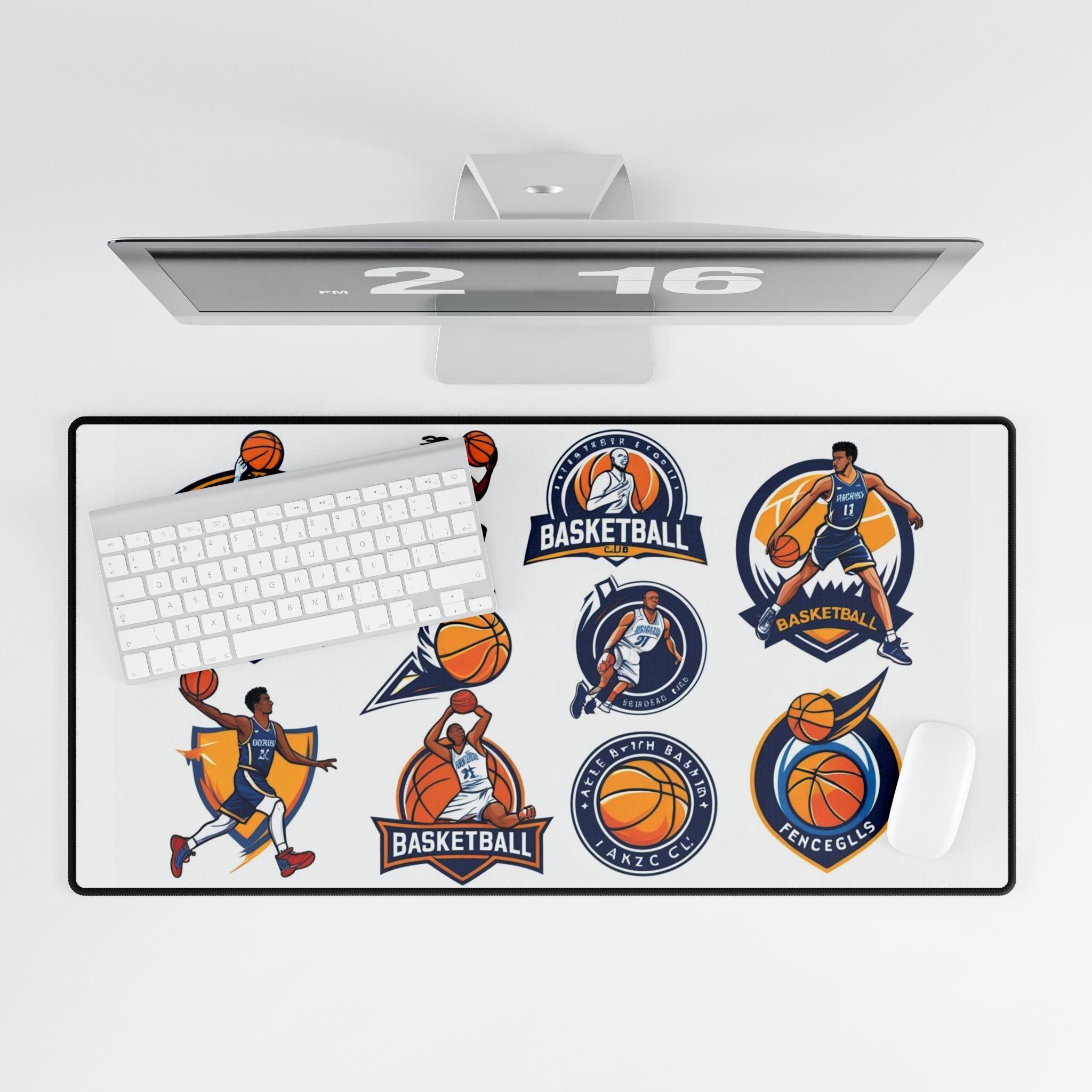 Basketball Schreibtischmatten - Geschenk für Sportliebhaber, Gaming-Matte oben Ansicht