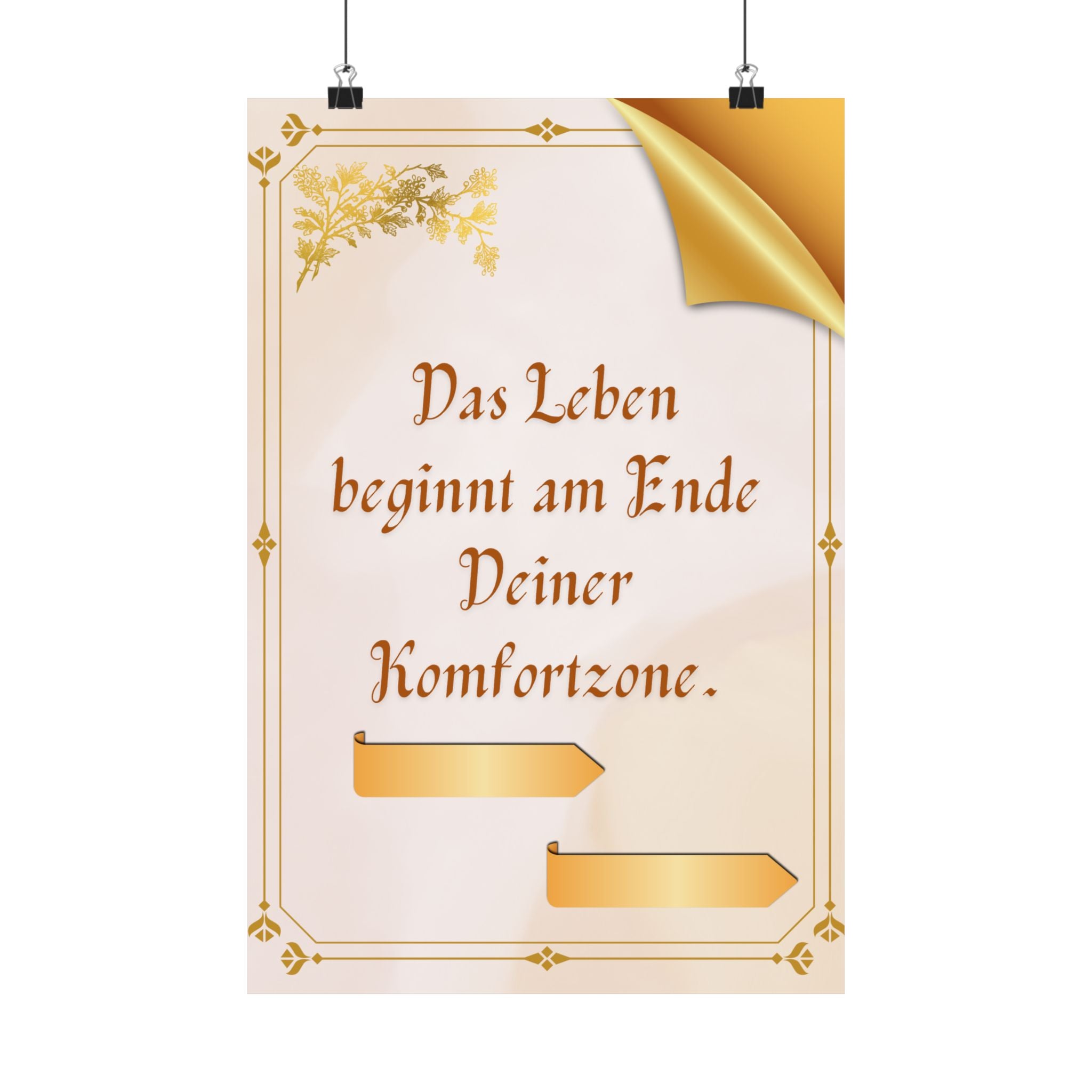 Inspirierender Wandbilddruck, Motivierendes Dekor
