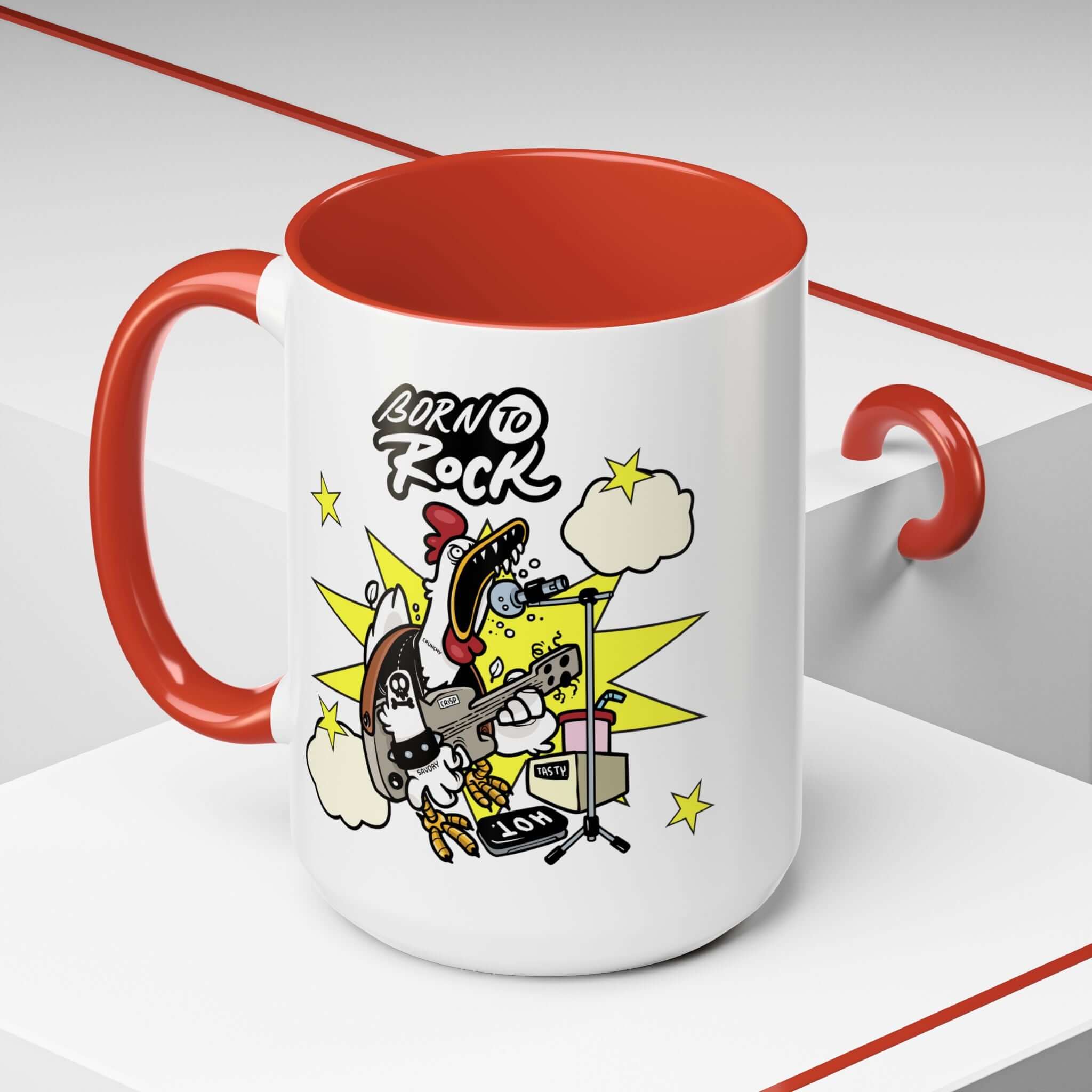 Details für Kaffeetasse - mit Gitarren Cartoon Akzent