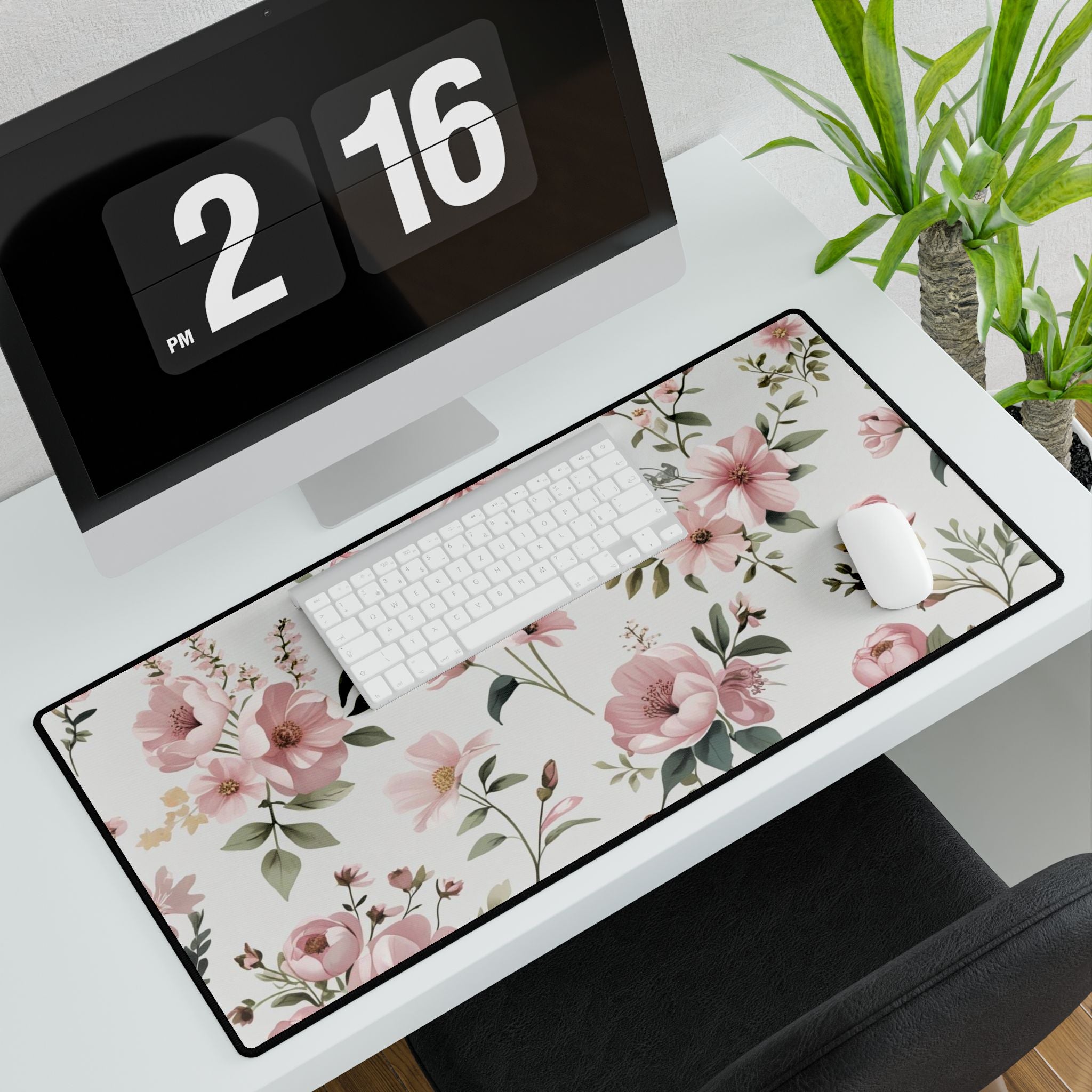 Florale Schreibtischmatte Elegantes Arbeitsplatzdekor auf den Tisch
