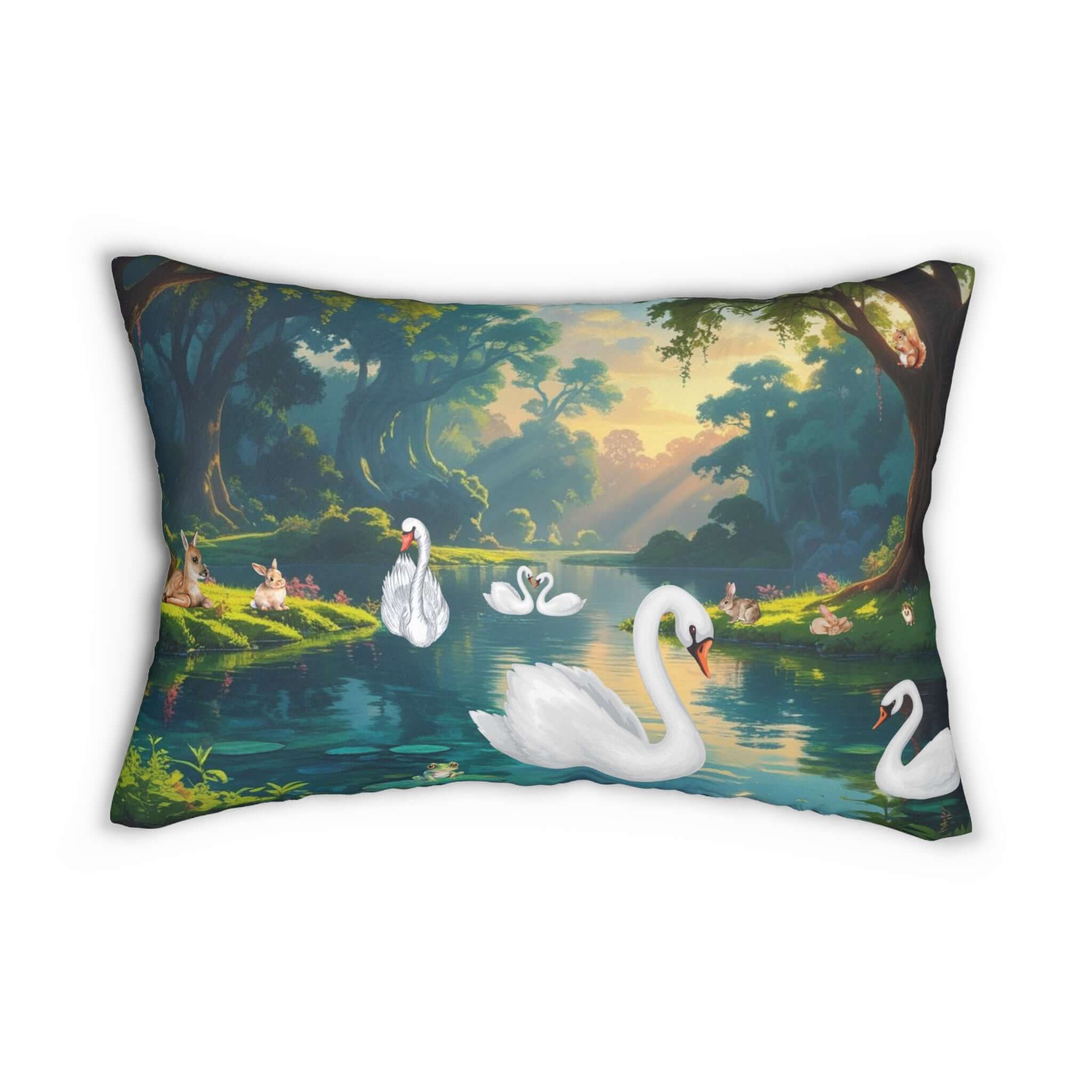 Details für Lendenkissen – Dekoratives Schwanensee