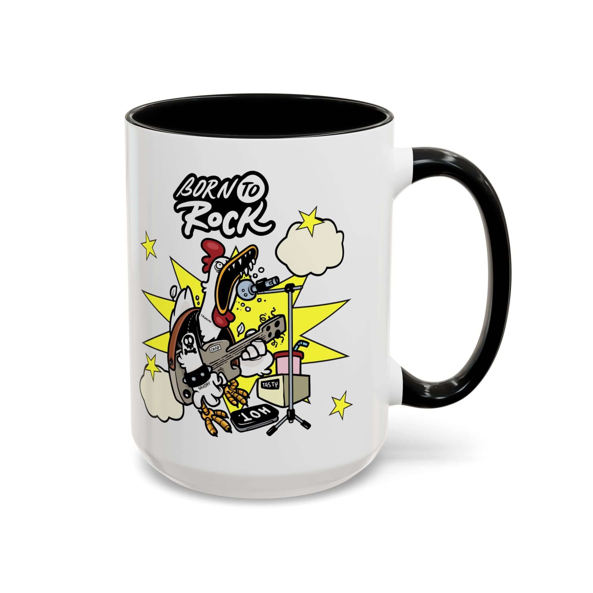 Details für Kaffeetasse - mit Gitarren Cartoon Akzent