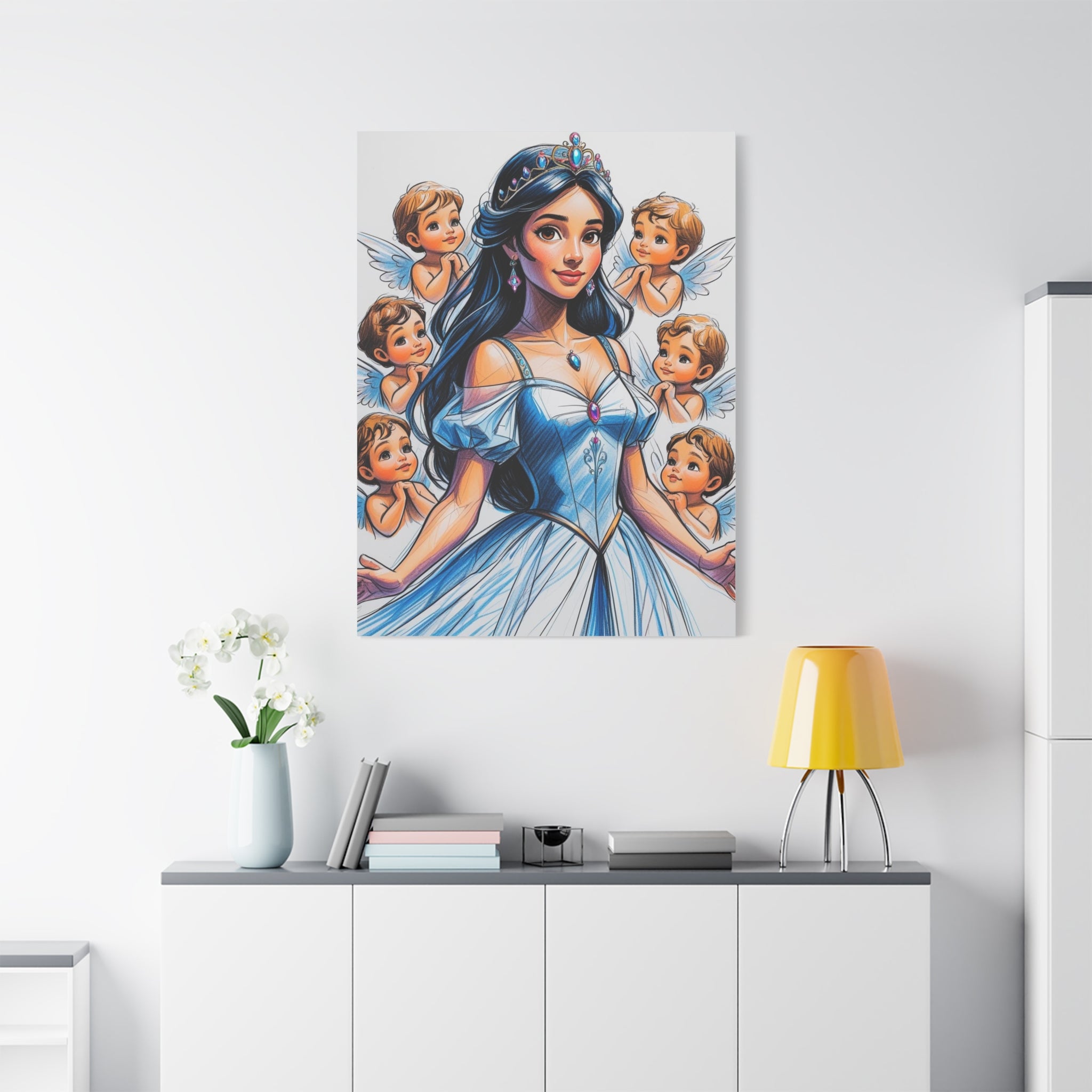 Leinwand Prinzessin-Fee an die Wand