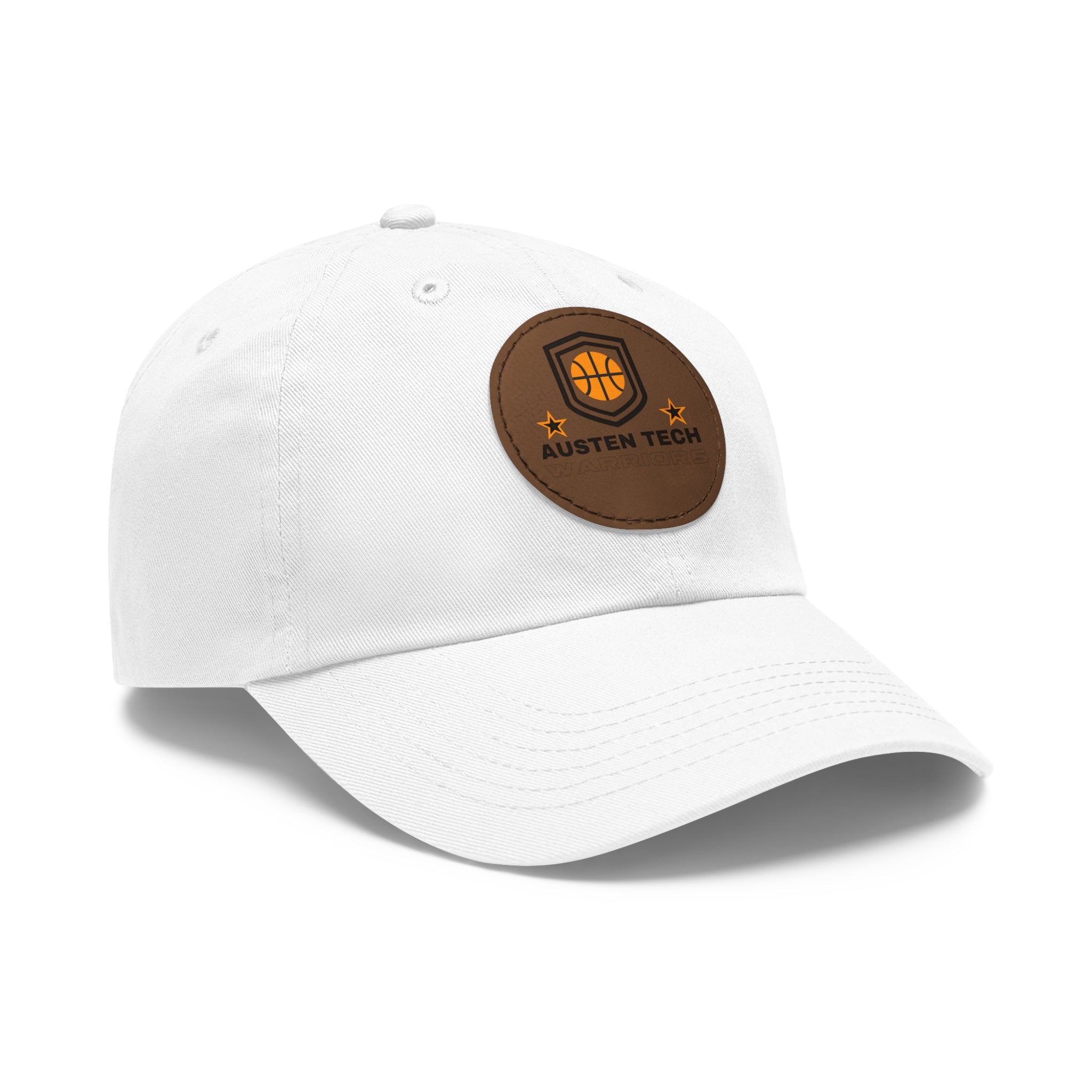 Dad Hat mit Lederpatch rund
