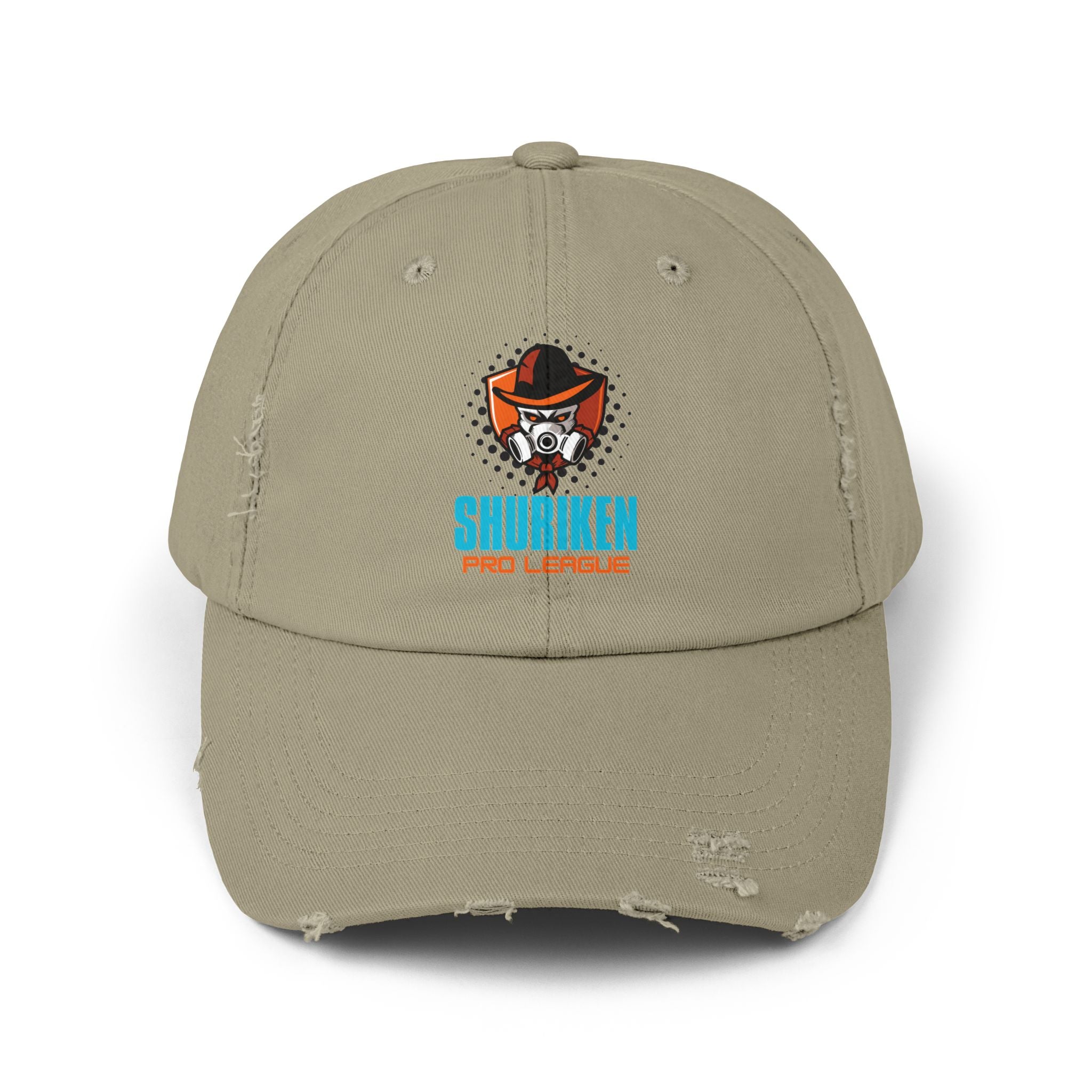 Unisex Distressed Cap Olive