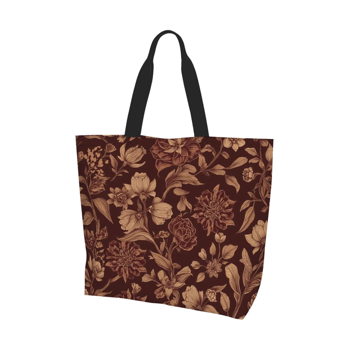 Große Schultertasche für Damen aus 100 % Polyester mit floralem Muster in den Maßen 19,7"x15,7"x5,9".