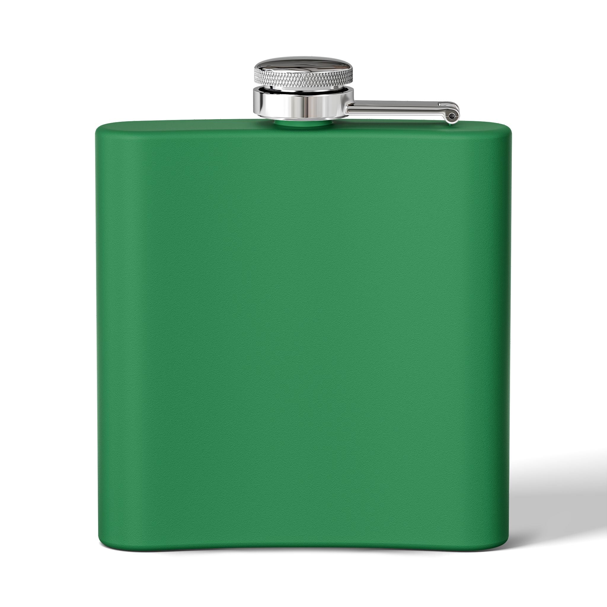 Western Cowboy Flask, Einzigartiges Edelstahl Flachmann   grün  rückenansicht