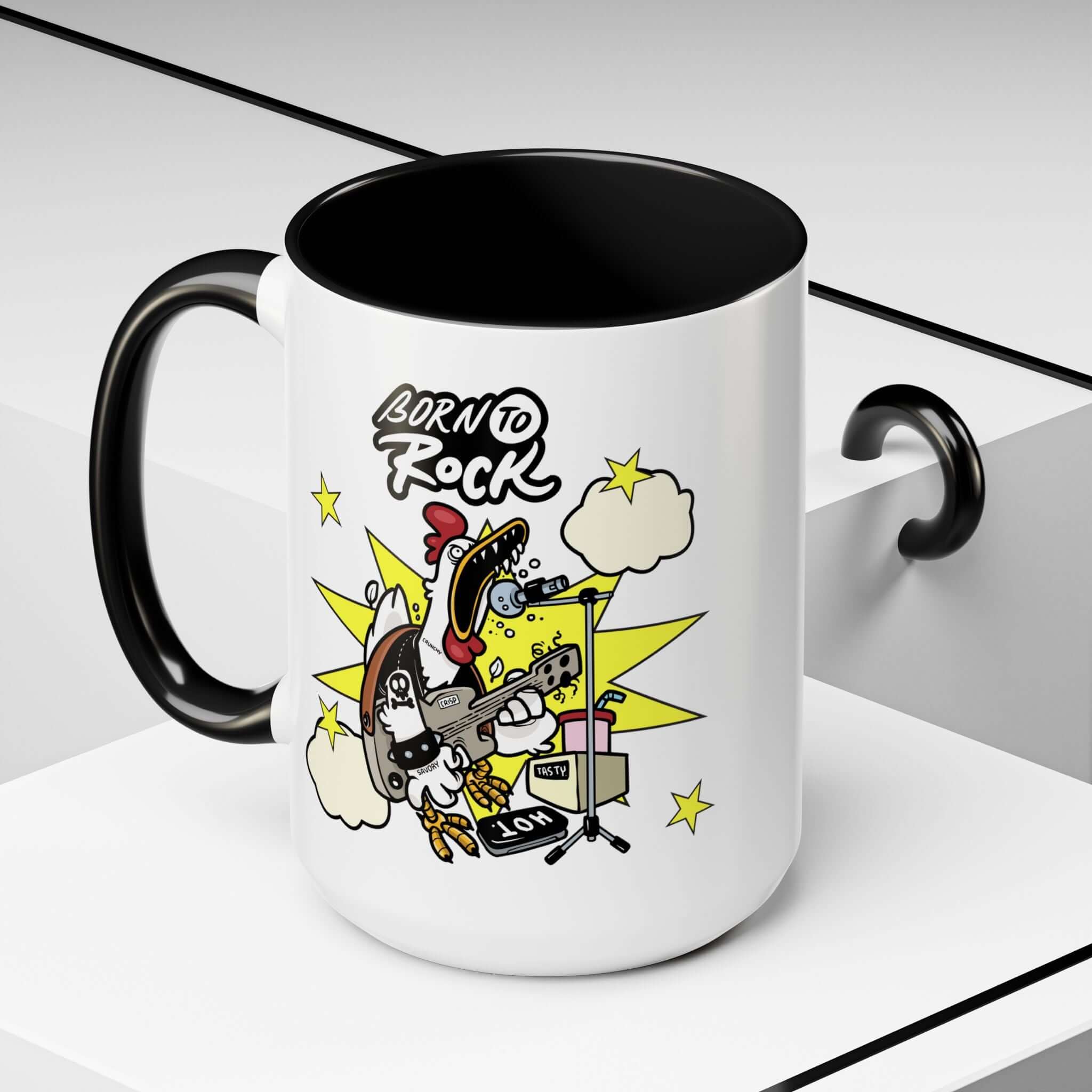 Details für Kaffeetasse - mit Gitarren Cartoon Akzent