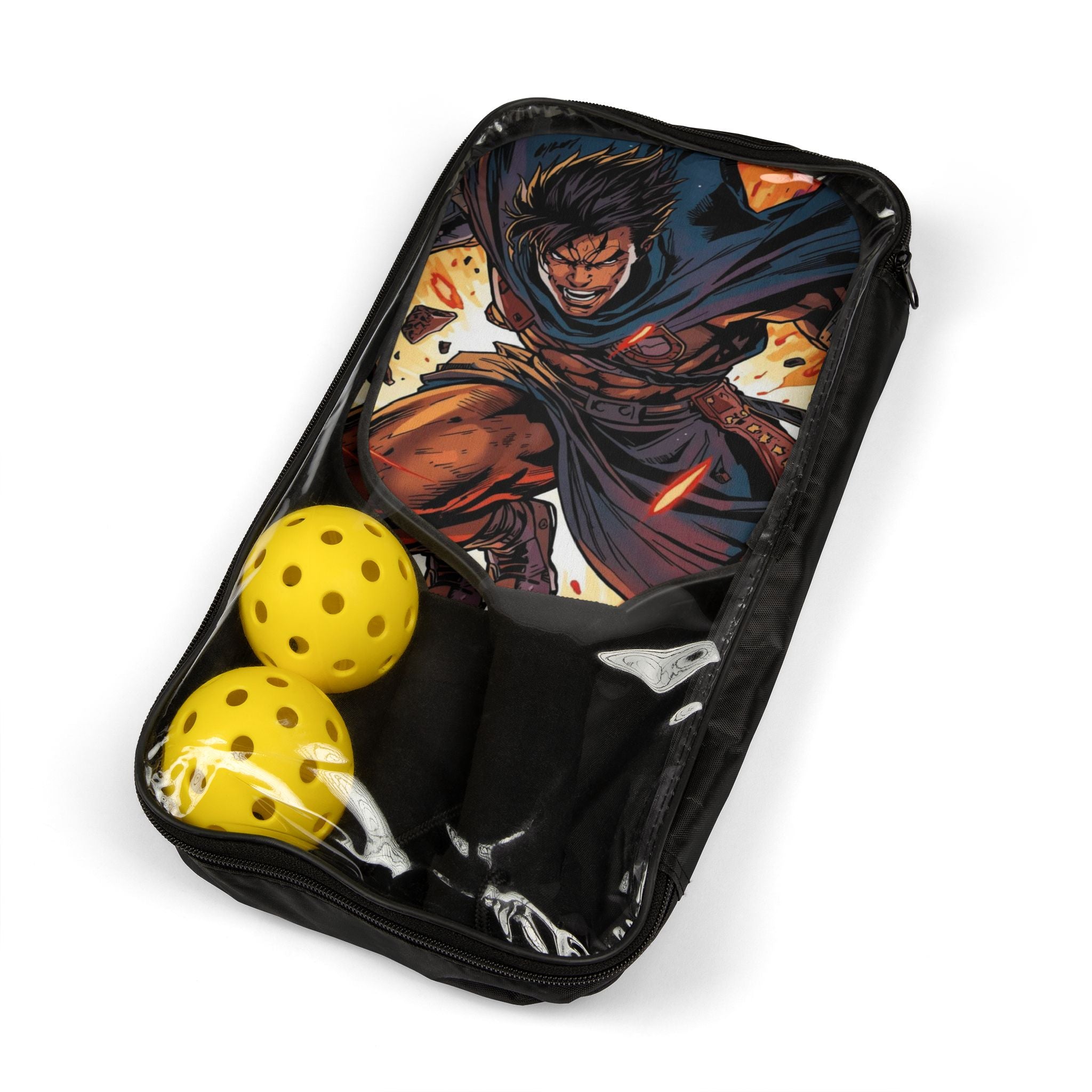 Pickleball-Schläger-Set mit auffälligem Design in der Verpackung