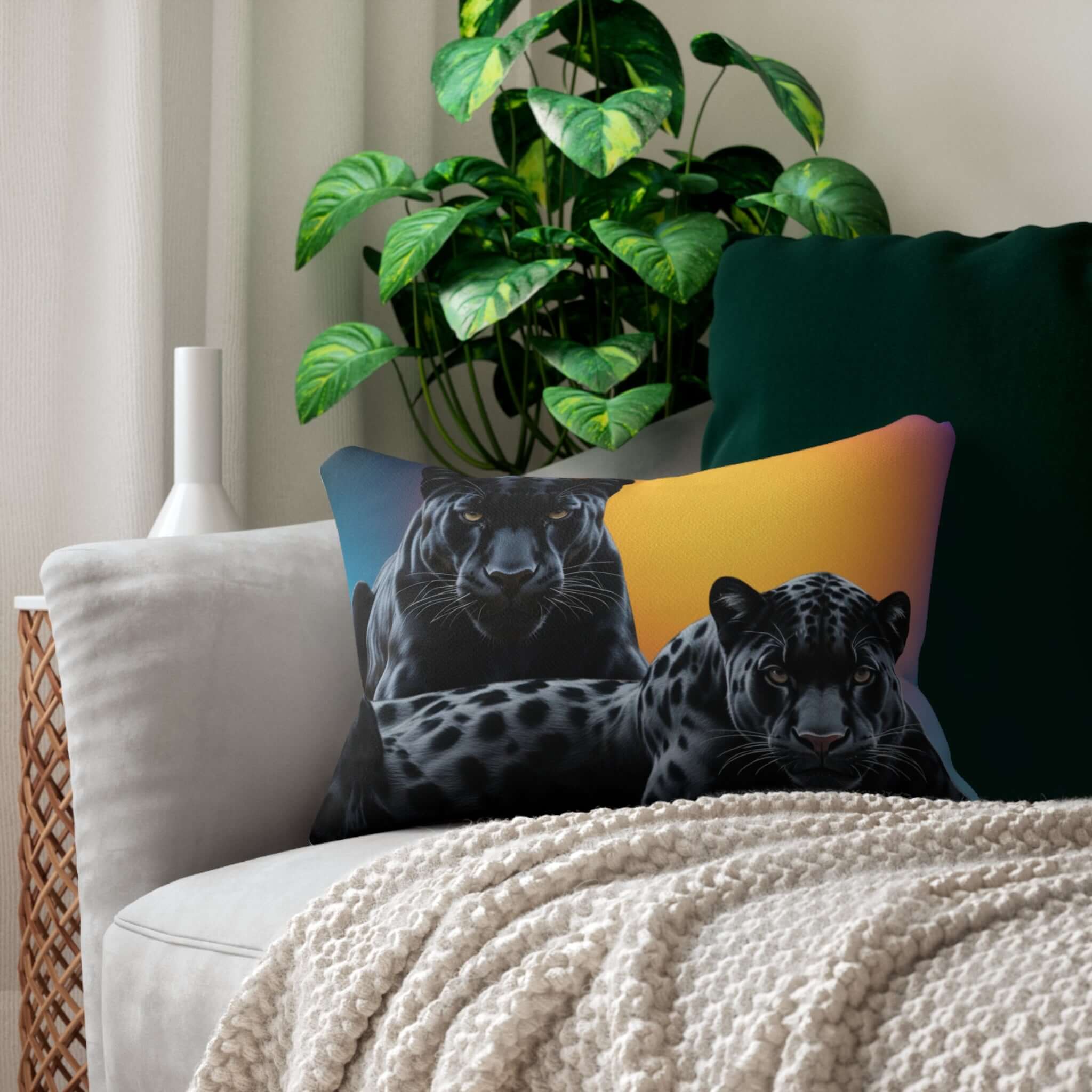 Details für Lendenkissen -Schwarzes Panther Duo