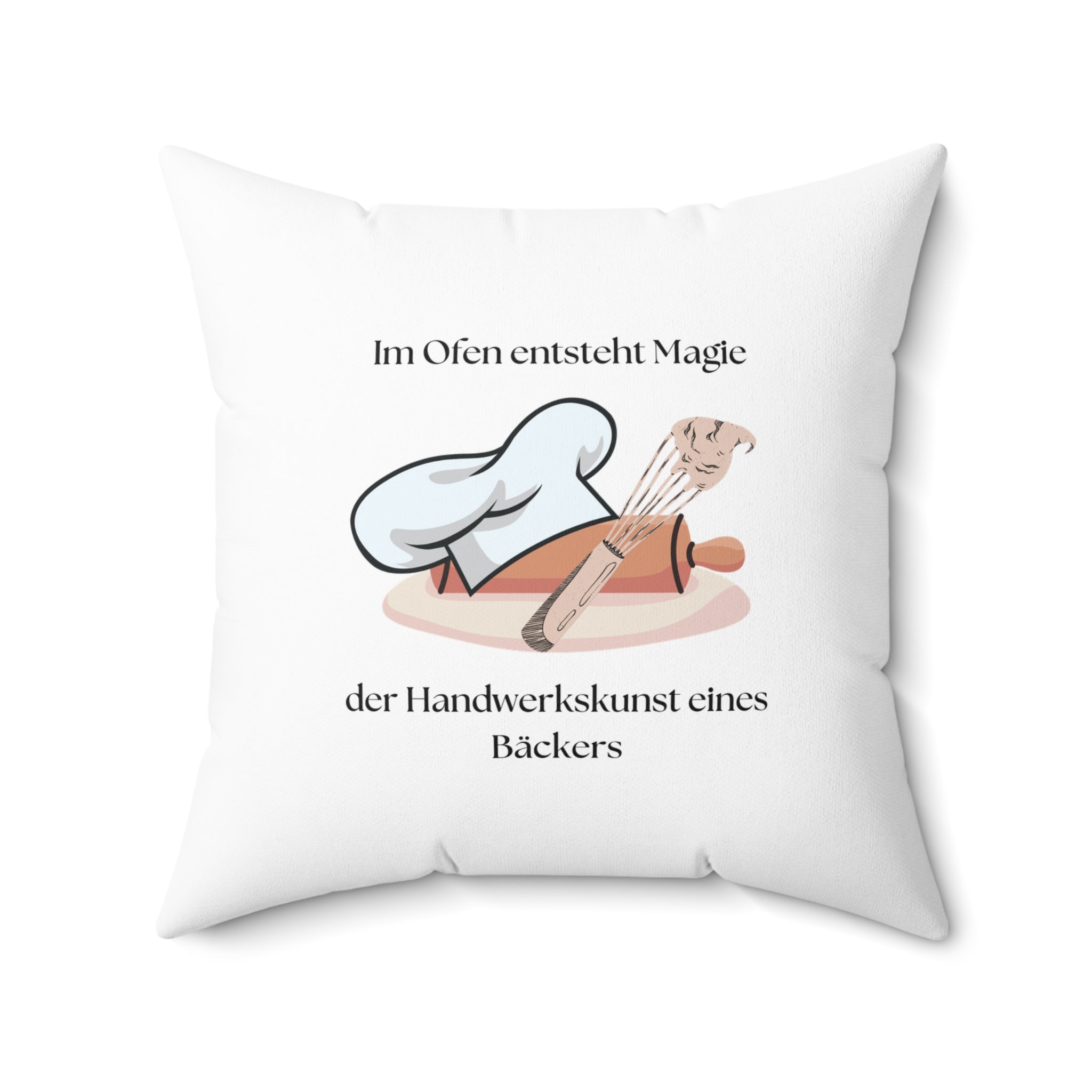 Bäcker-Zauberkissen, Küchendekor, Geschenk für Bäcker, Hausfrauen, Väter und Omas in Weiß