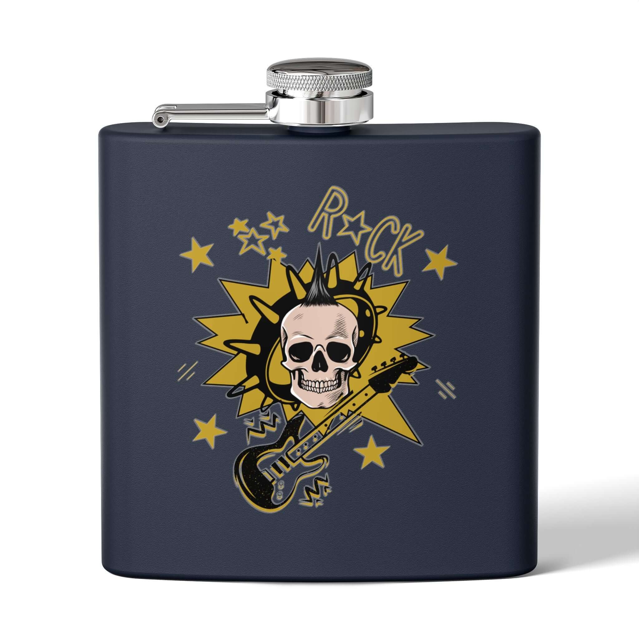 Rockstar Edelstahl-Flachmann Geschenk für Musikliebhaber - Design-Familientruhe