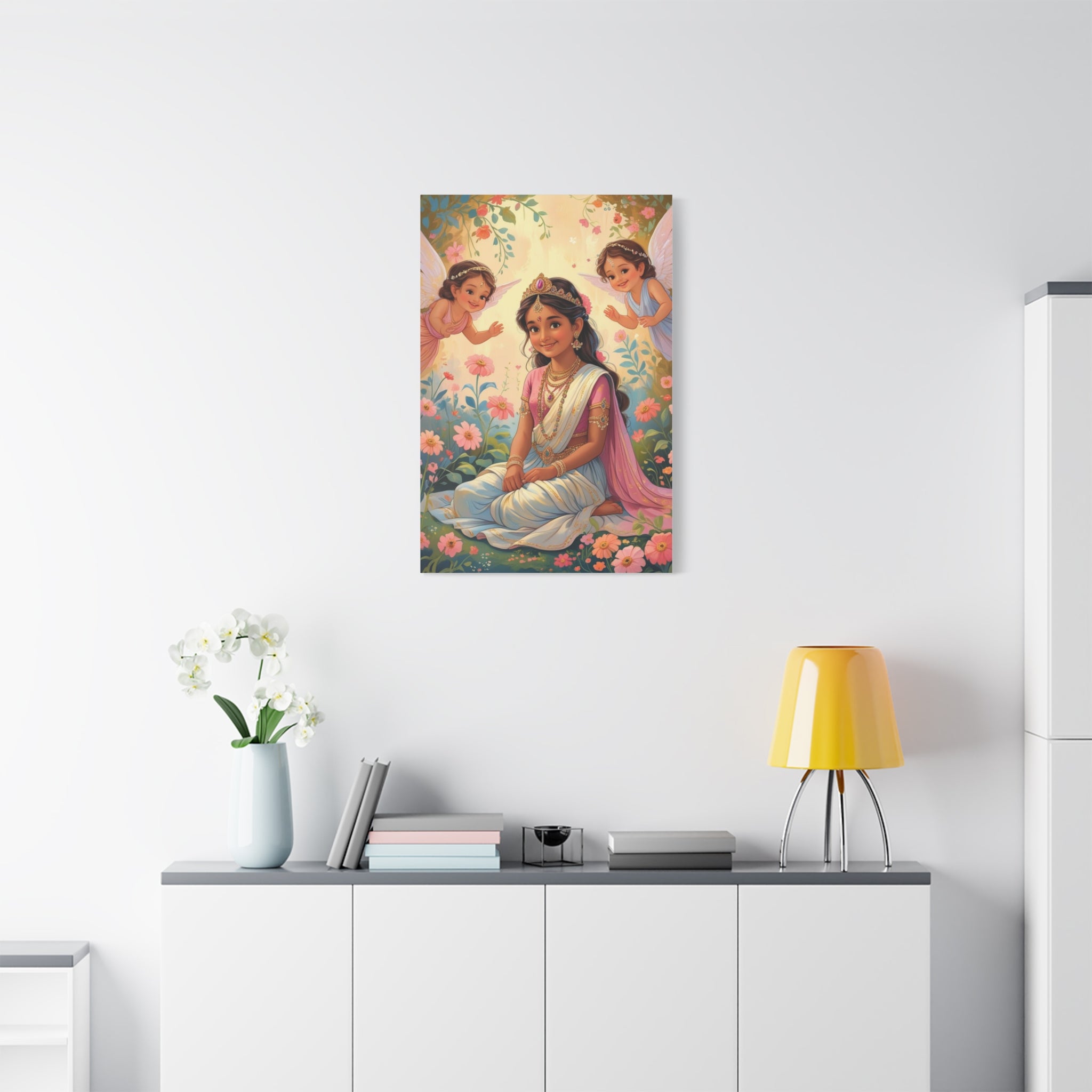 Göttinnen-Kunst auf Leinwand, spirituelle Wanddekoration, Feenprinzessin-Kunstwerk an die Wand