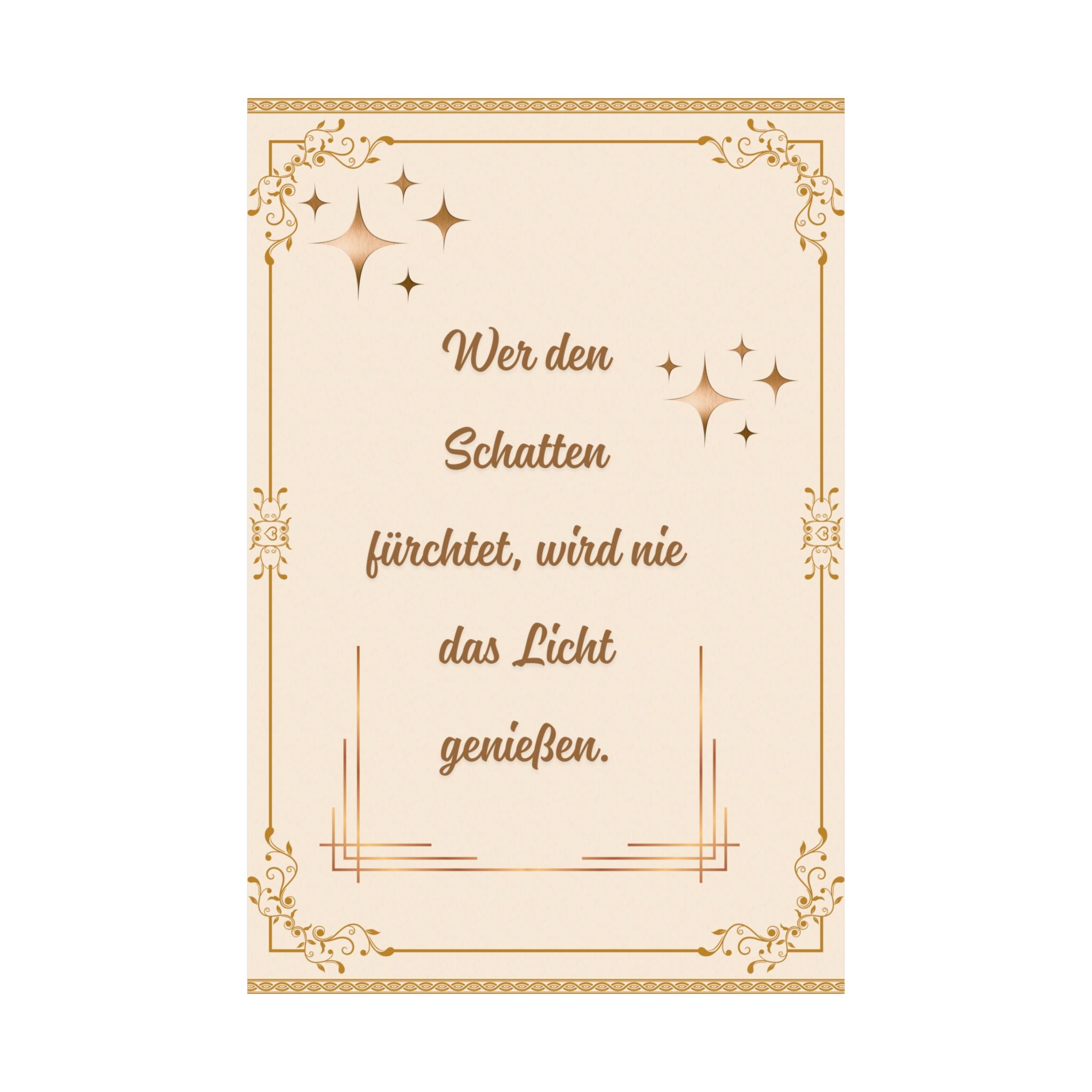Elegantes Satin-Wandkunst-Poster | Inspirierendes Zitat-Dekor