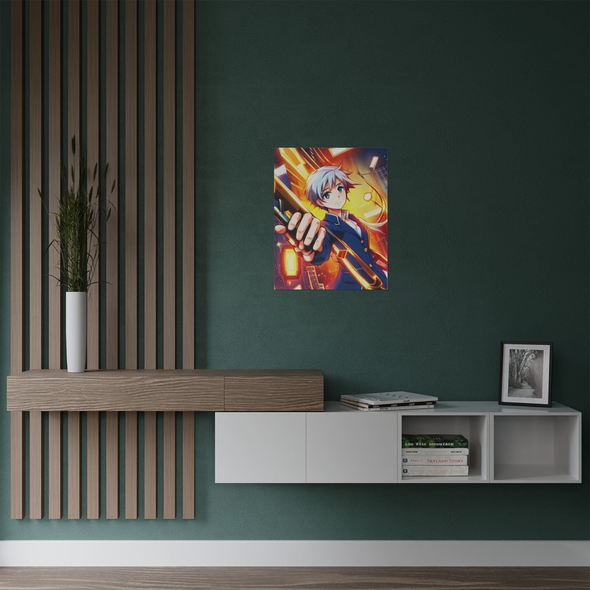 Lebendige Anime-Satin-Poster farbenfrohe Wandkunst für Anime-Liebhaber