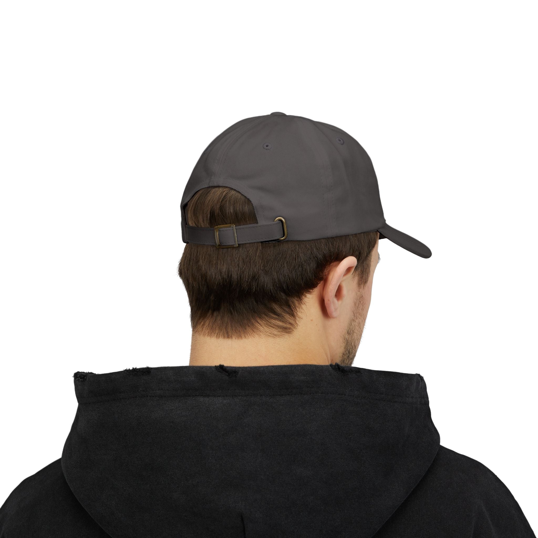 Low Profile Baseball Cap für den Papa mit ein Spruch in  Grau  Hinterkopf
