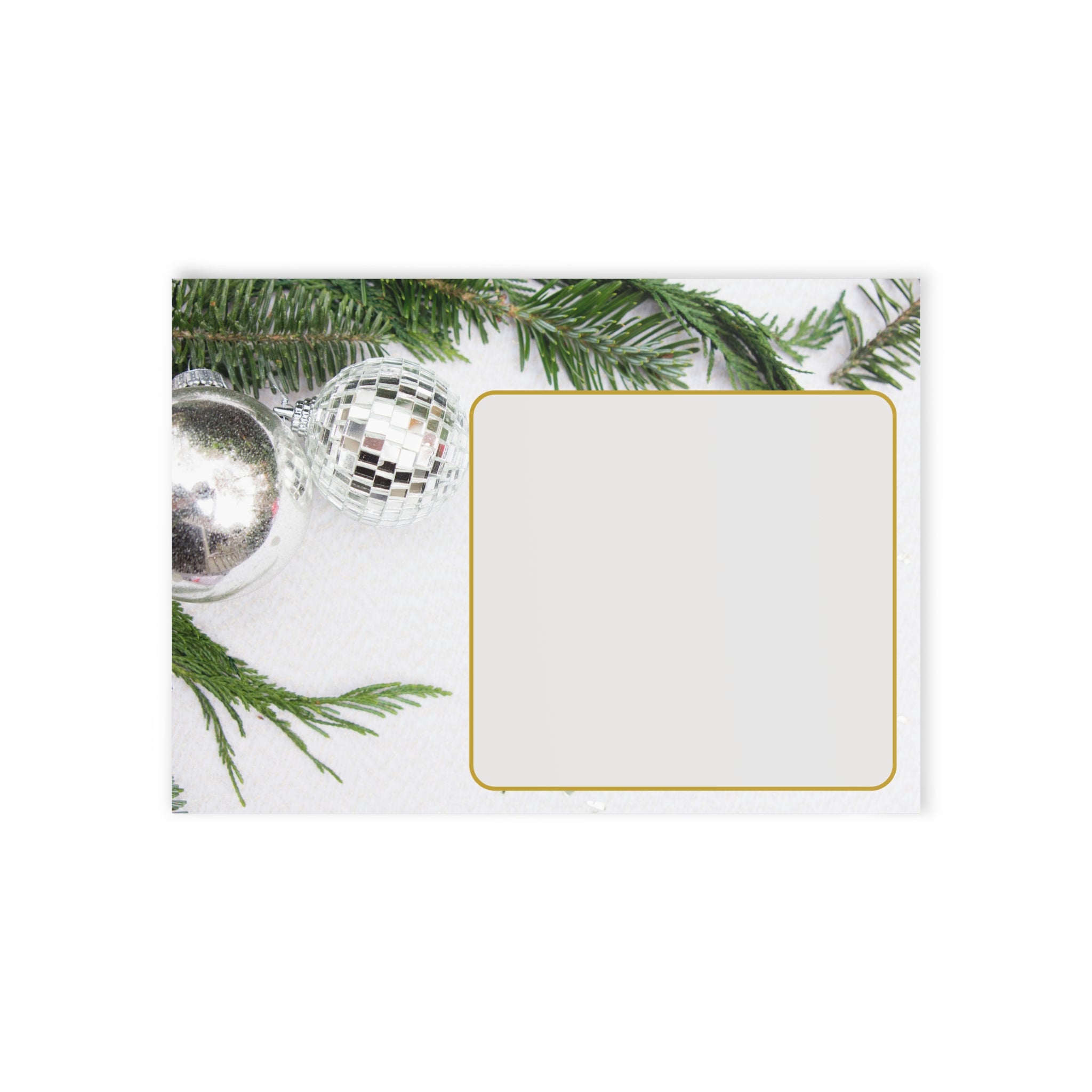 Festliche Weihnachtskarten, personalisierte Grußkarten Rückseite