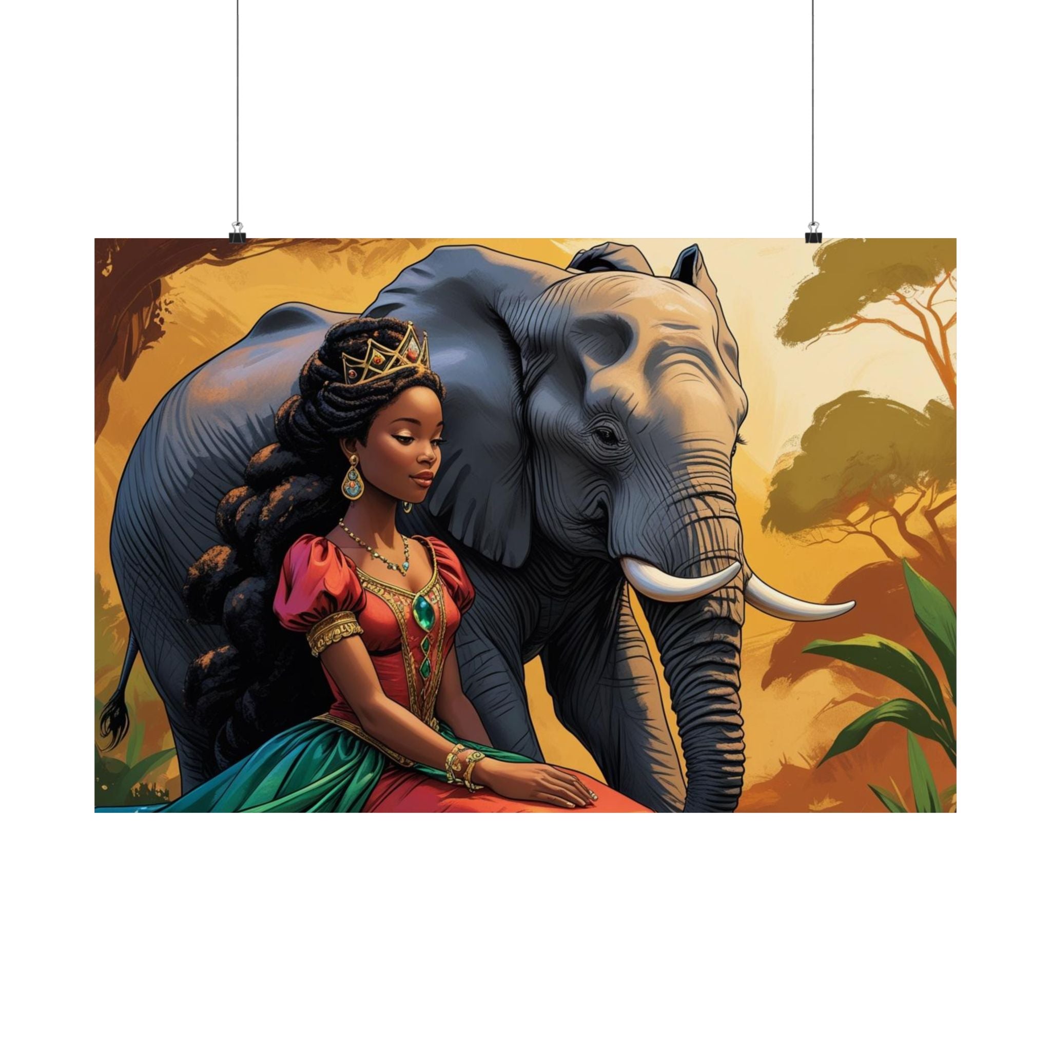 Elegante Satin-Poster, afrikanische Kunstdrucke, Wohndekor