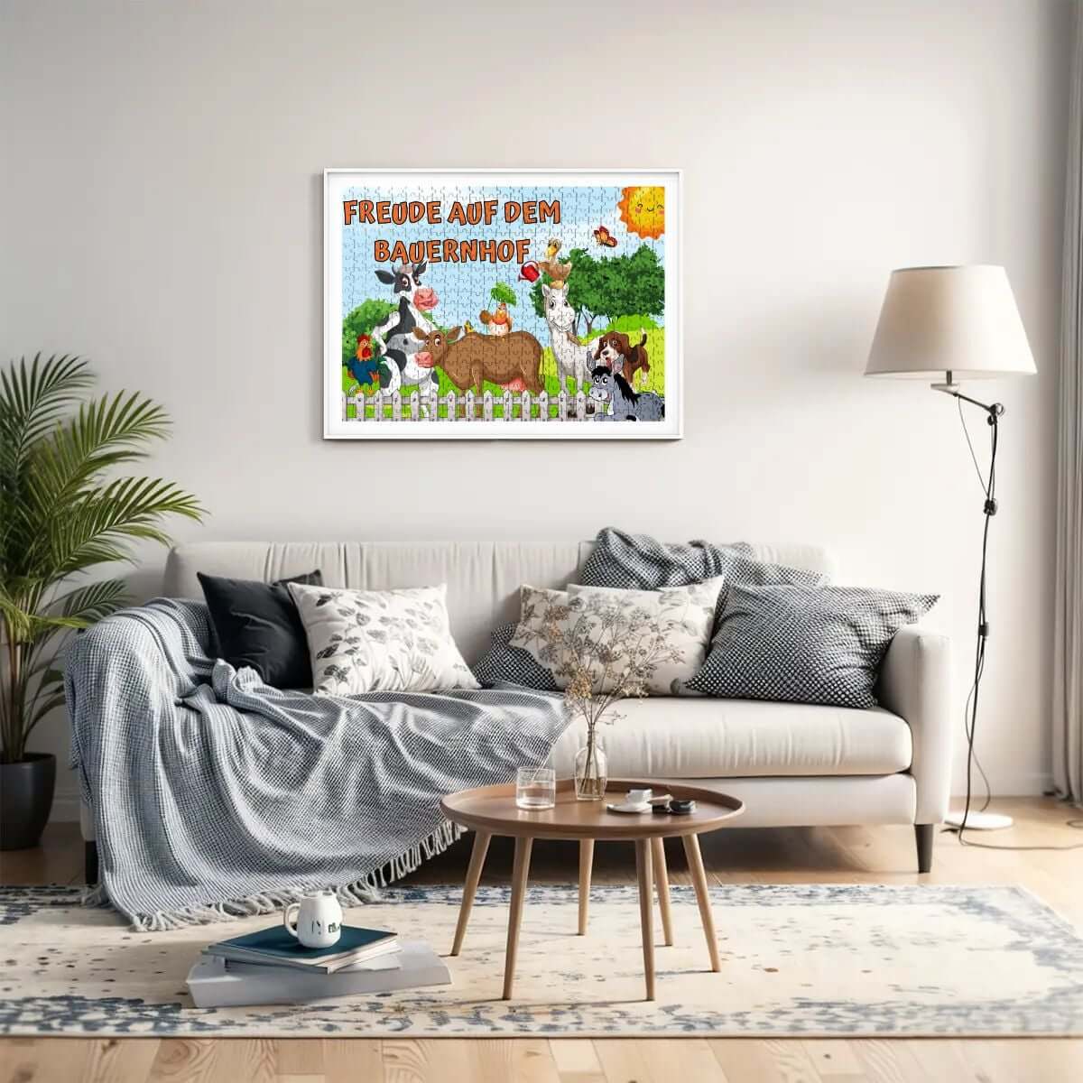 500-teiliges Holzpuzzle (horizontal) mit Bauernhofmotiv, perfekt für das Wohnzimmer.