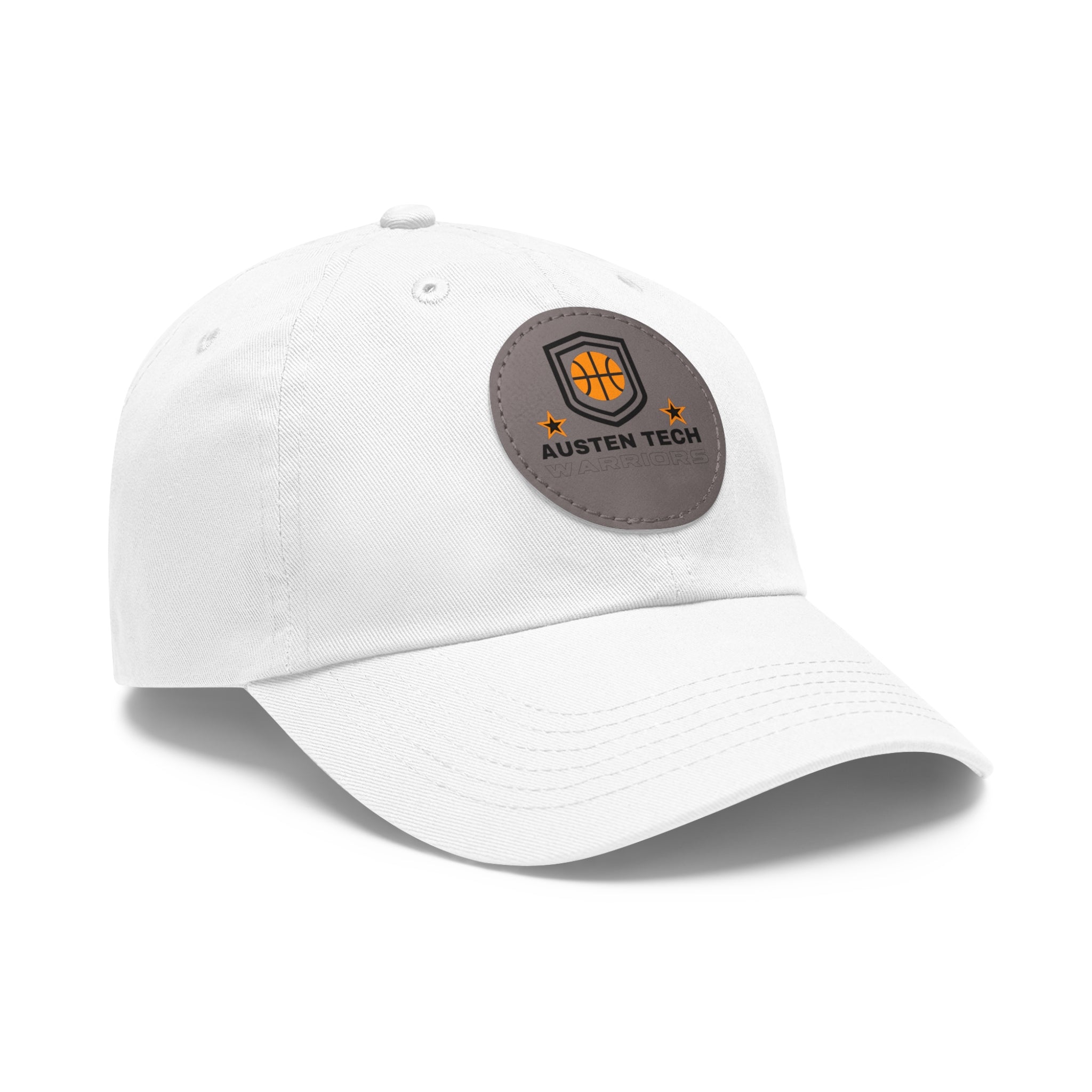 Dad Hat mit Lederpatch rund