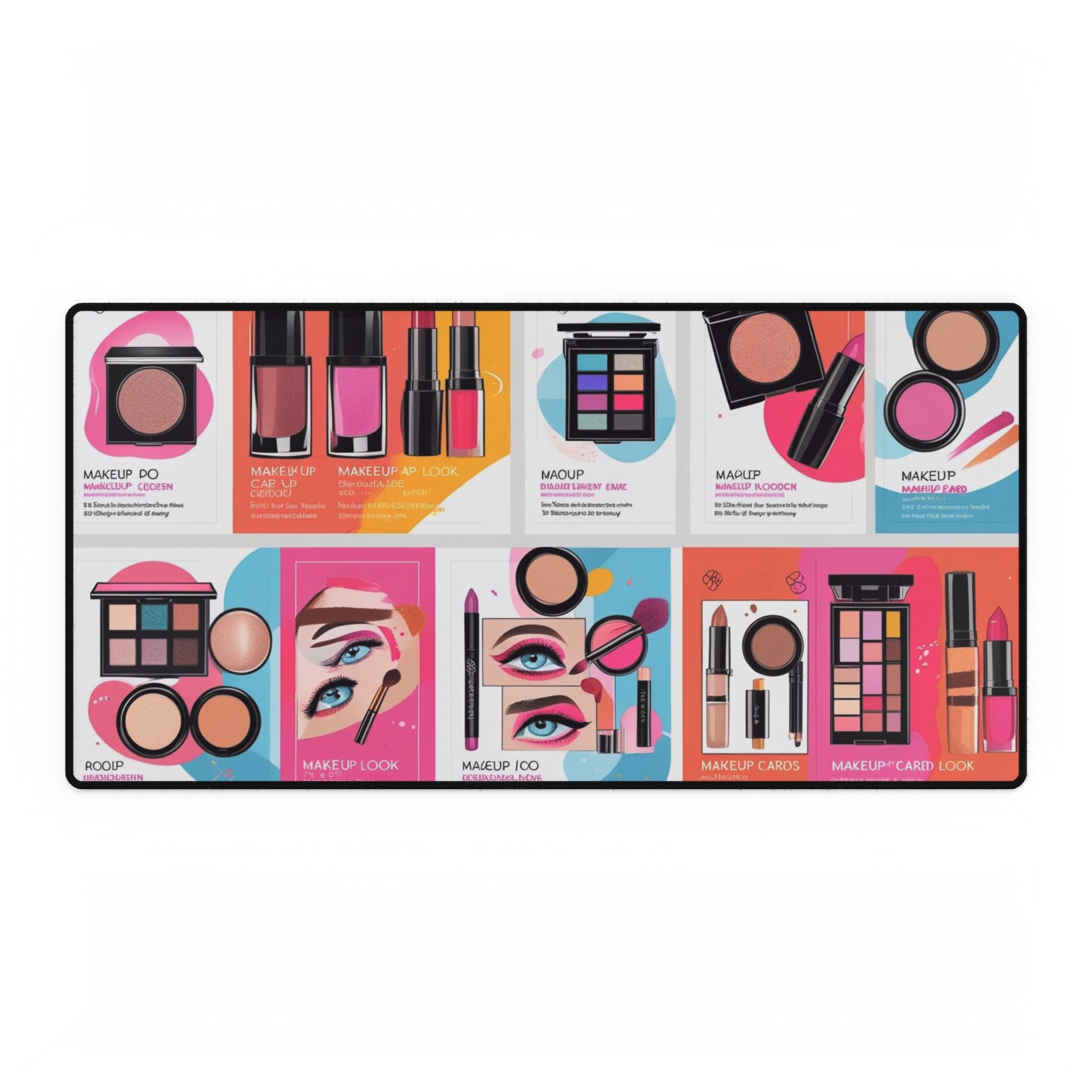 Bunte Make-up-Schreibtischunterlage