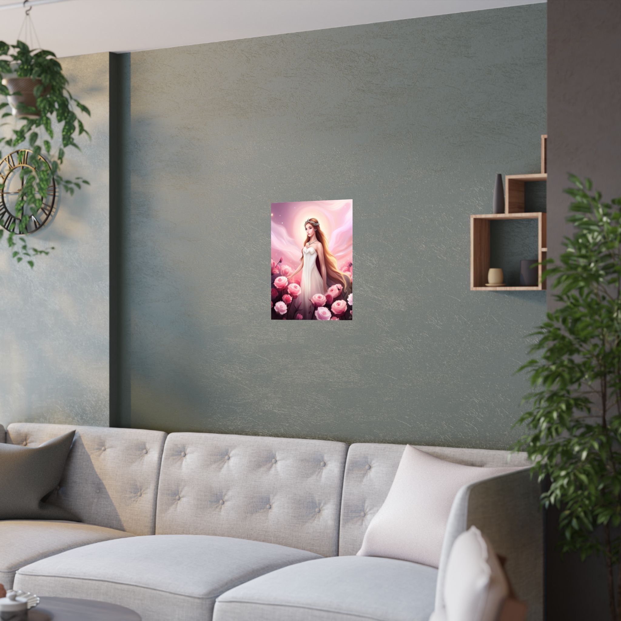 Wunderliches Feen-Satin-Poster, Ätherischer Kunstdruck