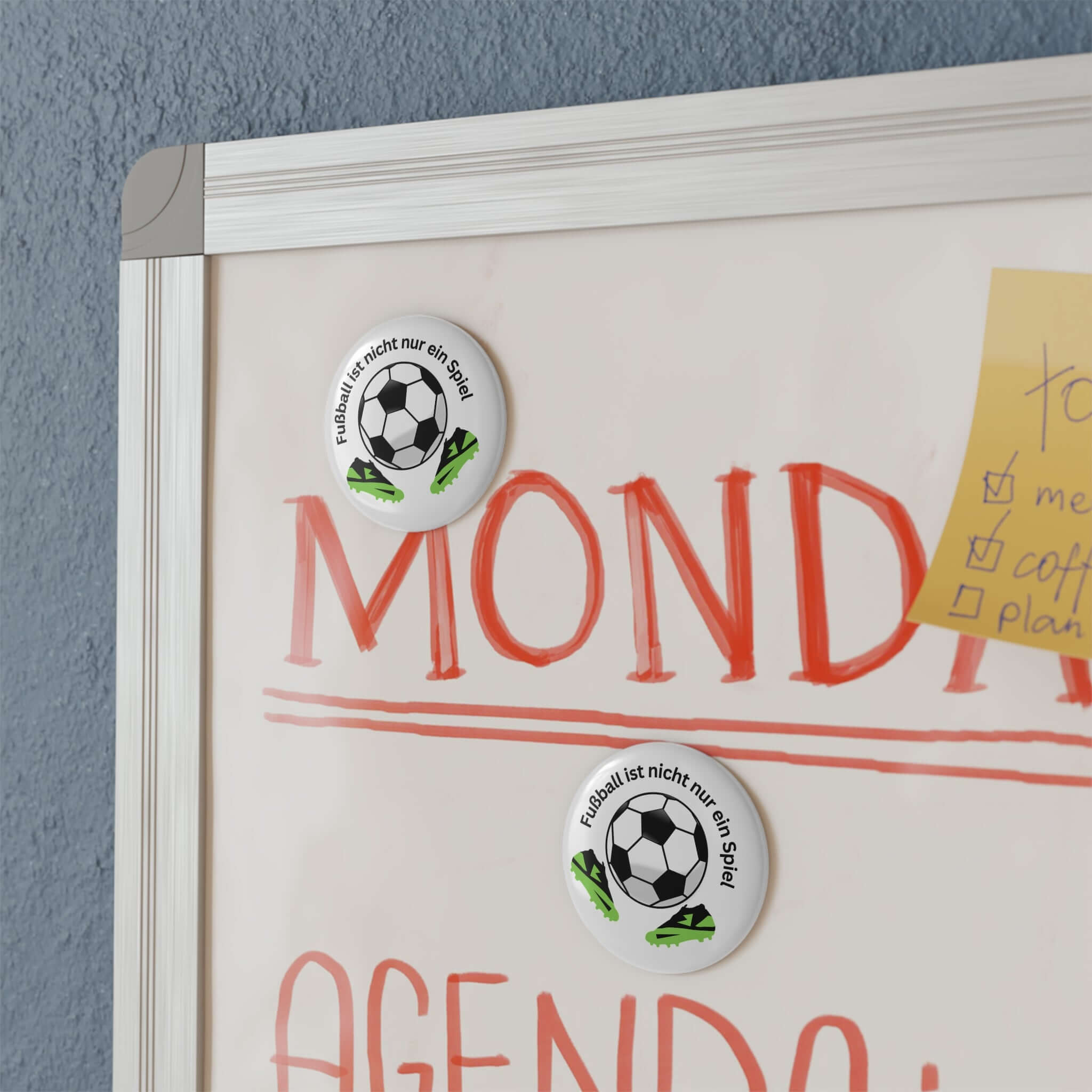 Details für Runder Fußballmagnet –Teamgeschenke