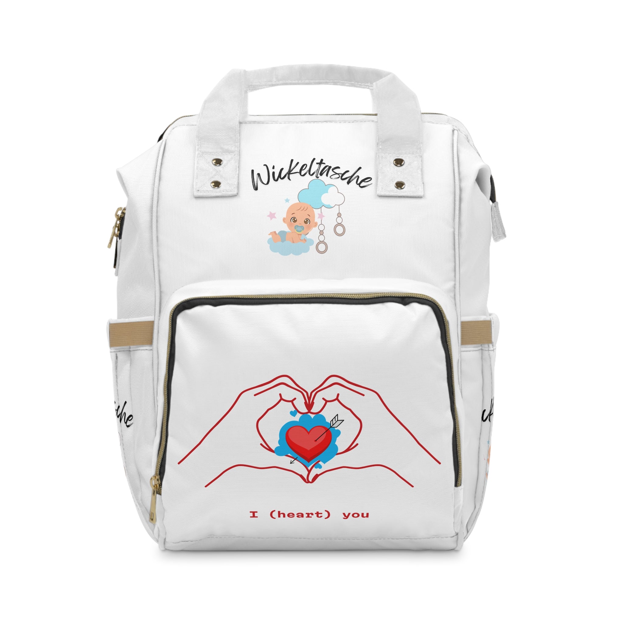 Love You Wickelrucksack – Stylische & funktionelle Babytasche für Eltern in Weiß