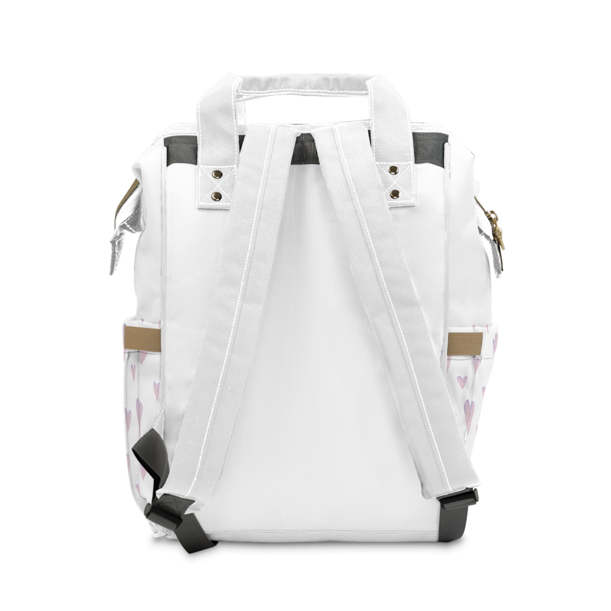 Süßer multifunktionaler Wickelrucksack mit Herz-Design – ideal für junge Mütter Gurte