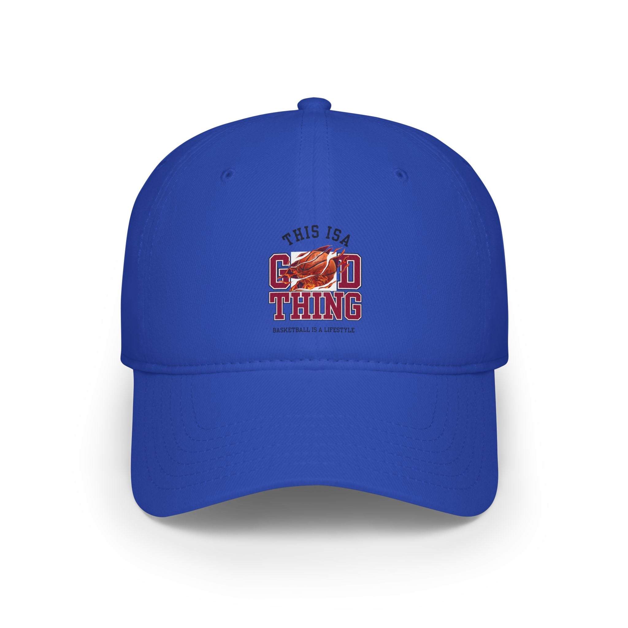 Low Profile Baseball Cap n der Farbe Blau mit ein Design