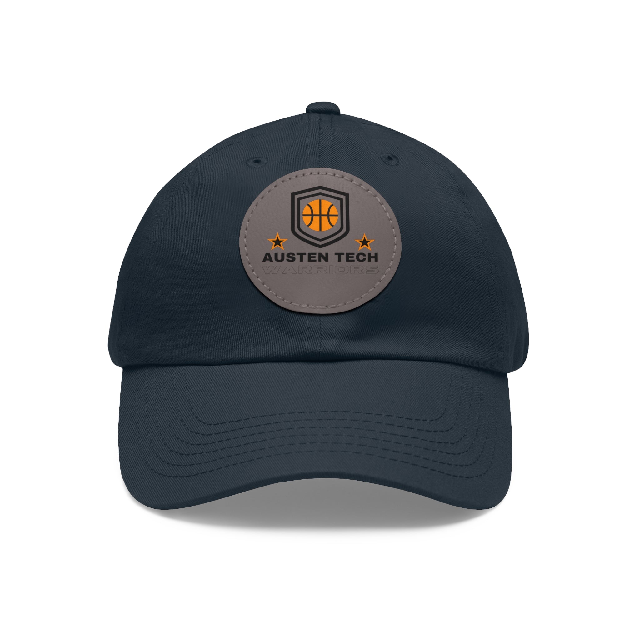 Dad Hat mit Lederpatch rund
