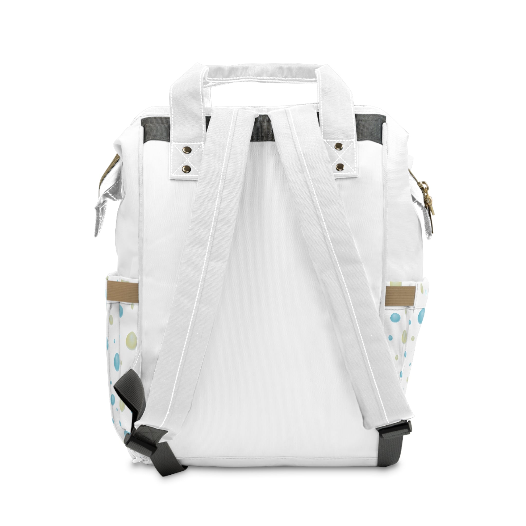 Fun Dot multifunktionaler Wickelrucksack für Eltern weiß rücken