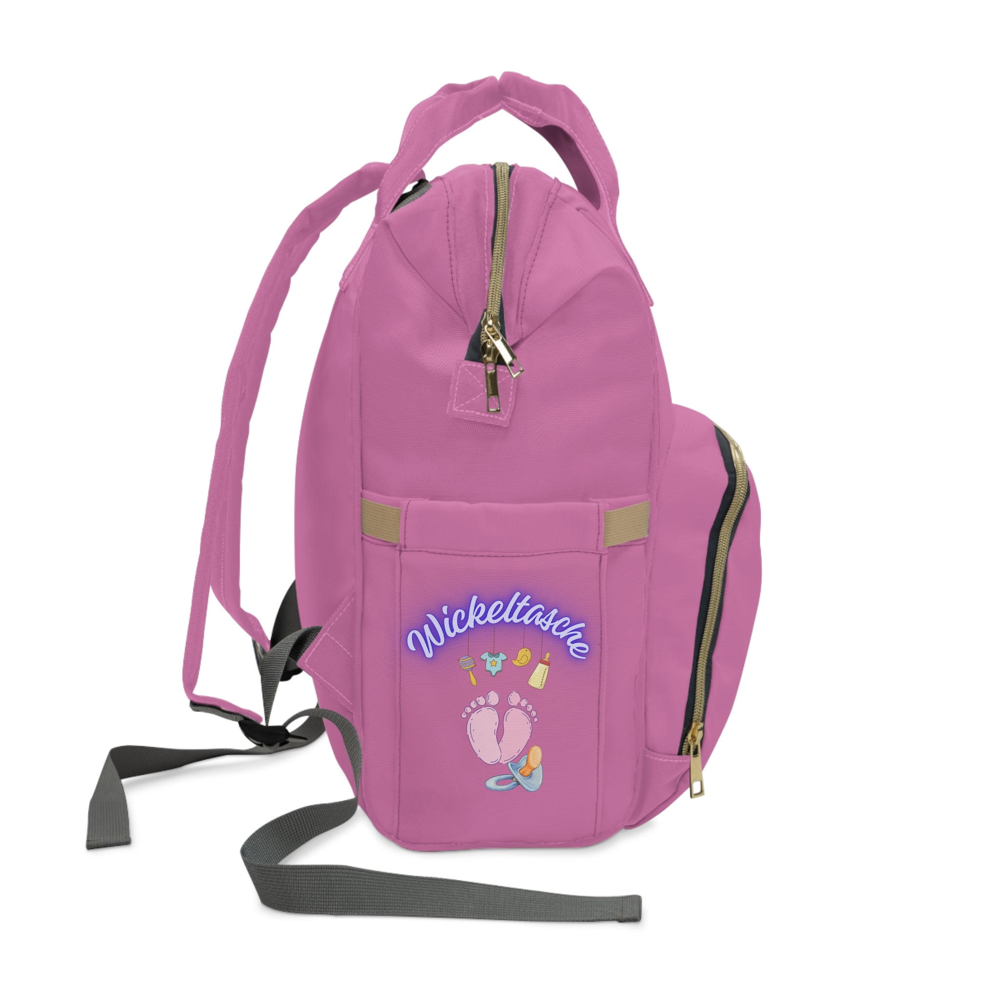 Süßer multifunktionaler Wickelrucksack  perfekt für frisch gebackene Eltern! Seitenansicht