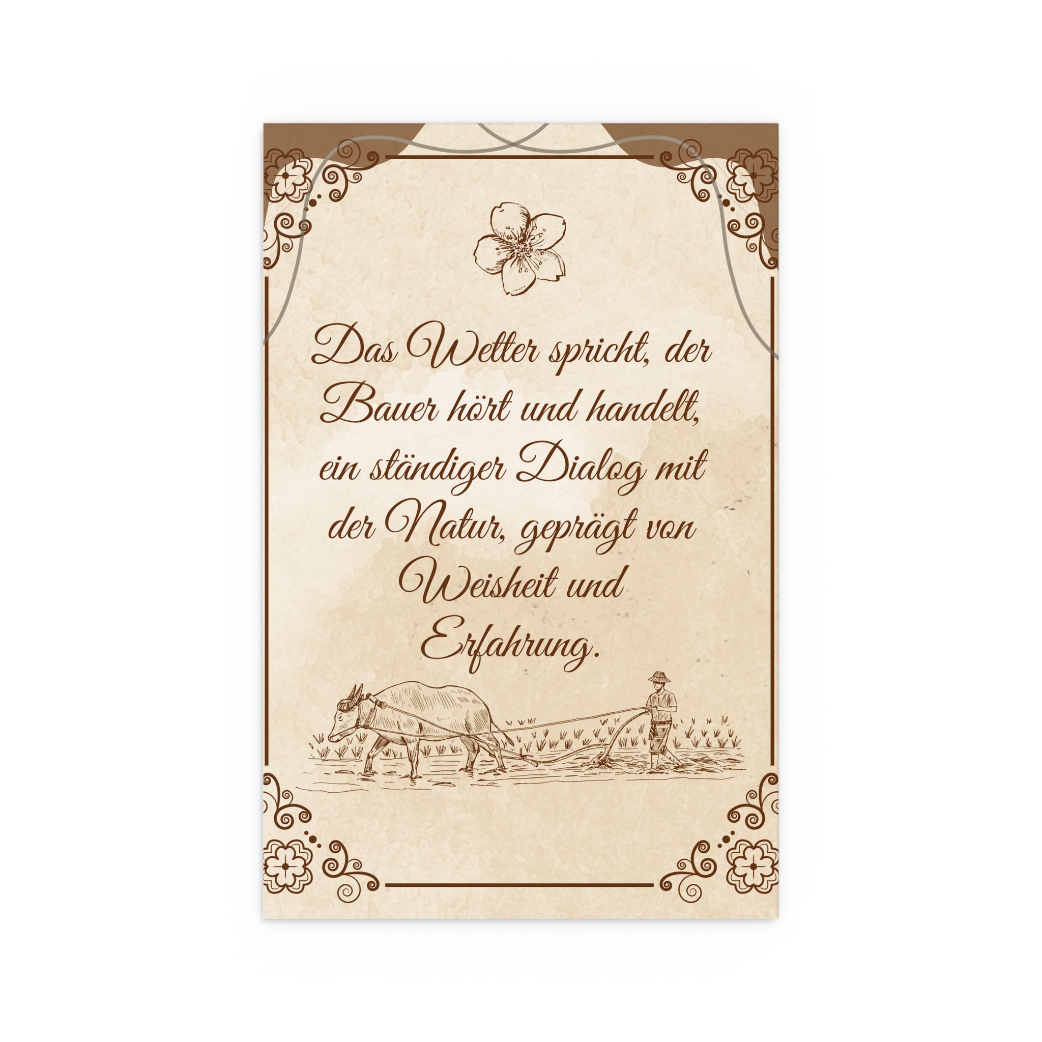 Silk Poster - Bauernspruch with Bauerliche Motiven Design