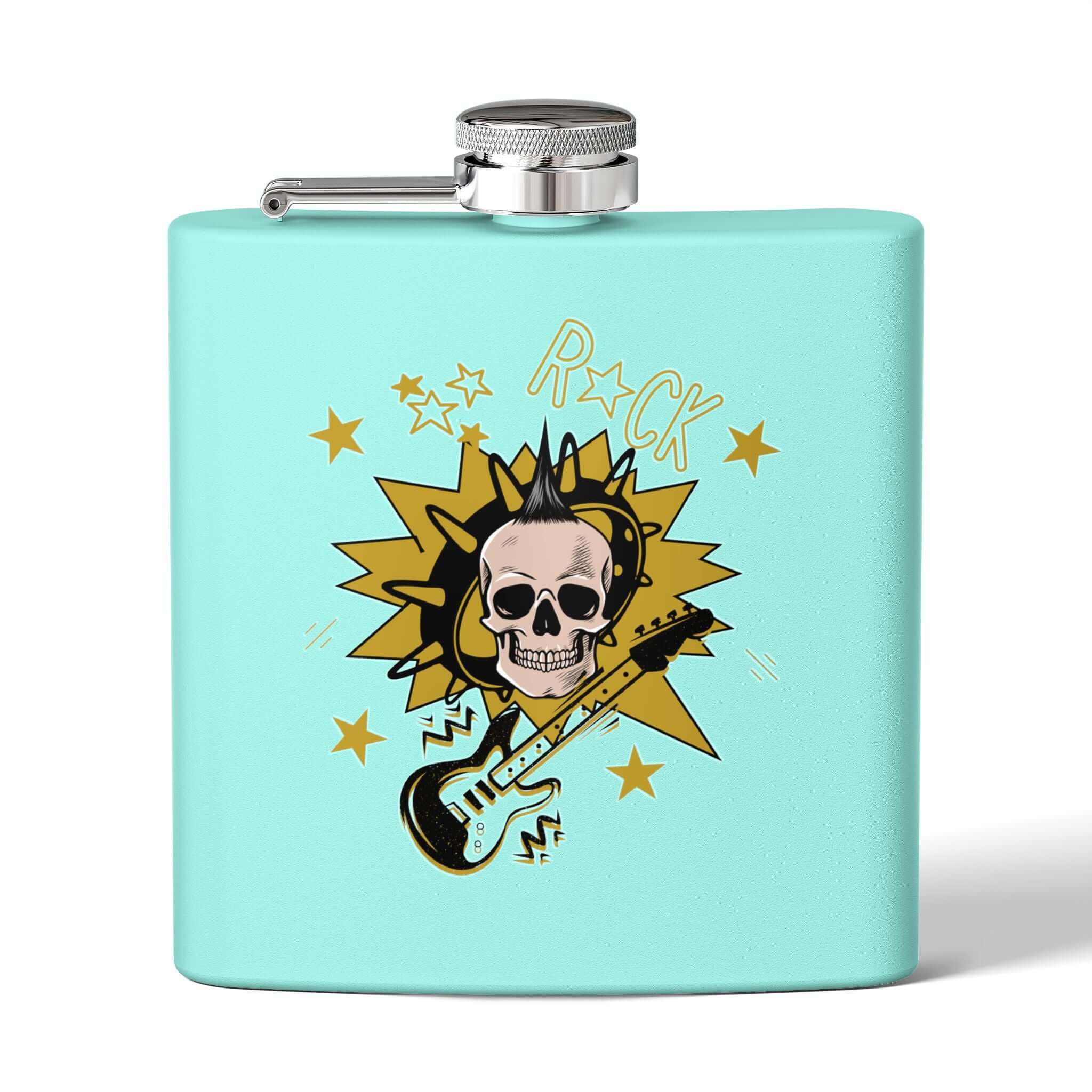 Rockstar Edelstahl-Flachmann Geschenk für Musikliebhaber - Design-Familientruhe