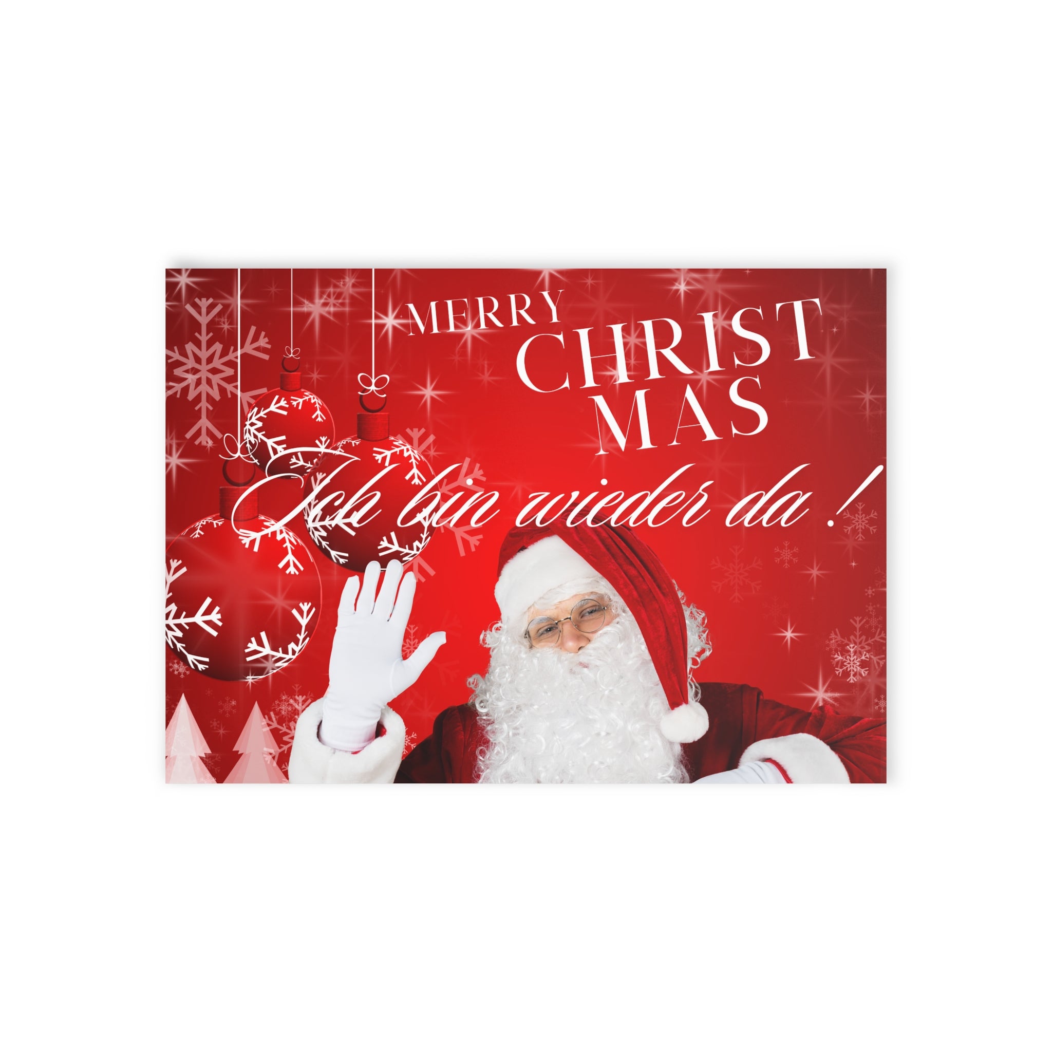 Festliche Weihnachtskarten, zweiseitige Weihnachtsgrußkarten