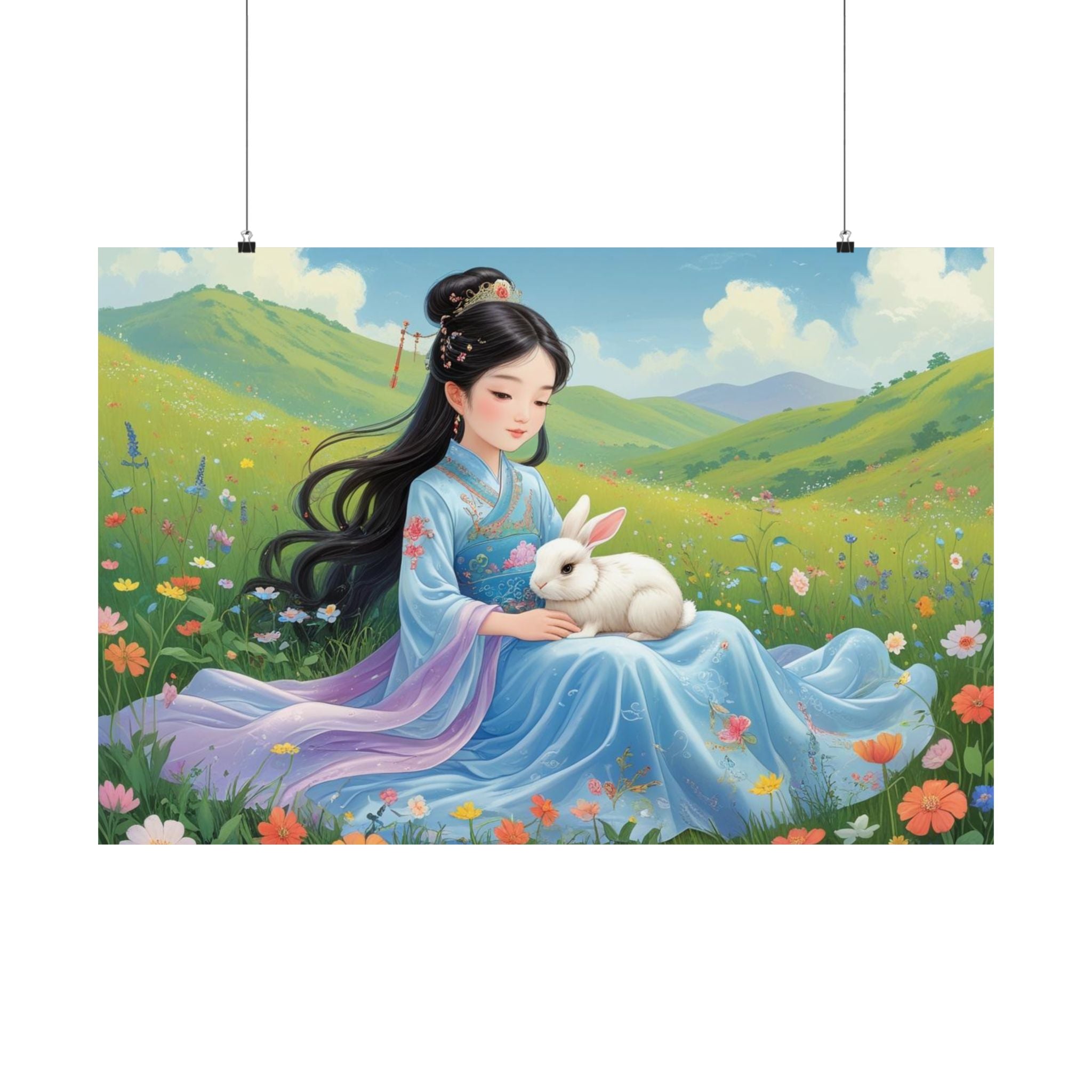 Zauberhaftes Satin Poster, Wunderschöner Kunstdruck