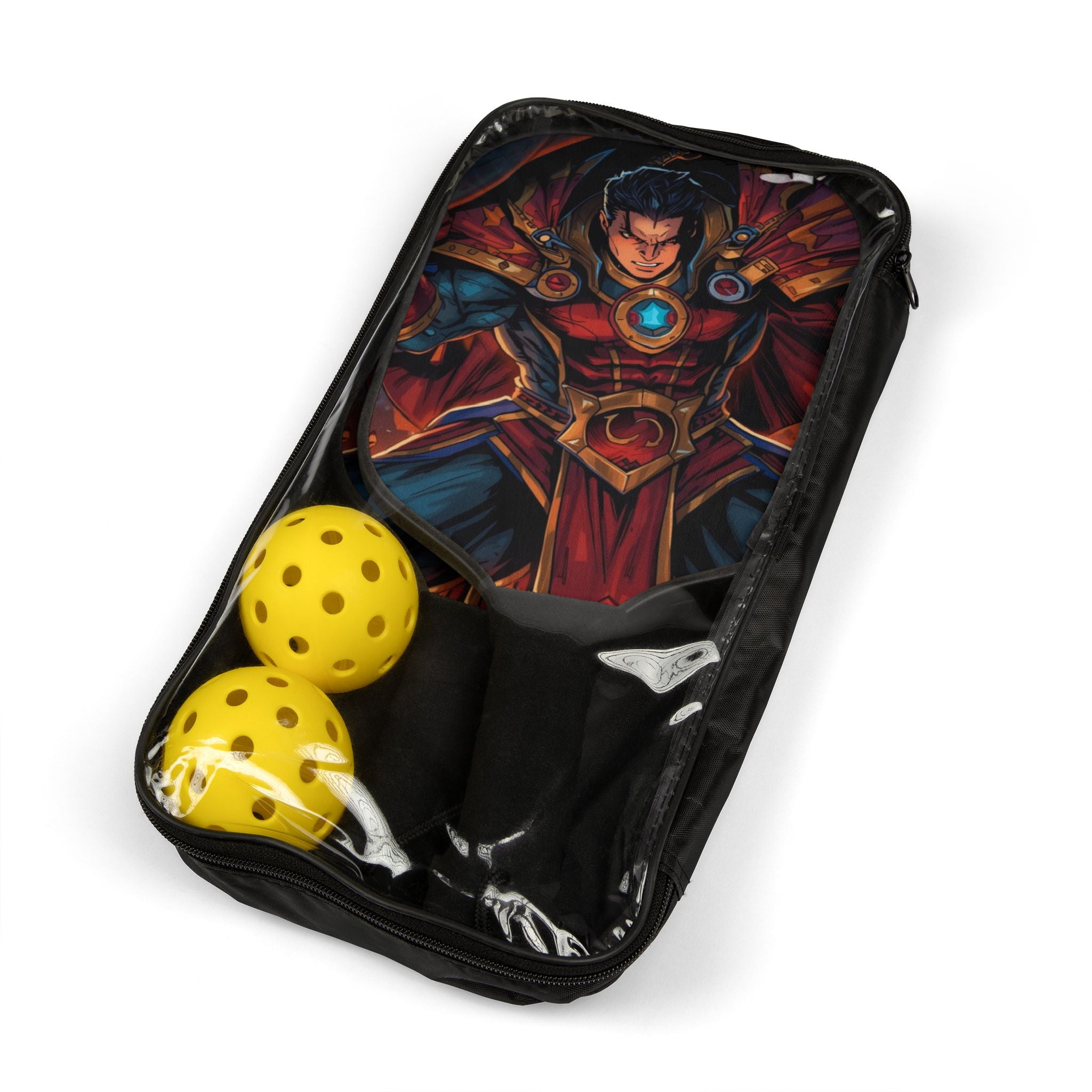 Pickleball-Schläger-Set mit einzigartigem Fantasy-Design in der Packung
