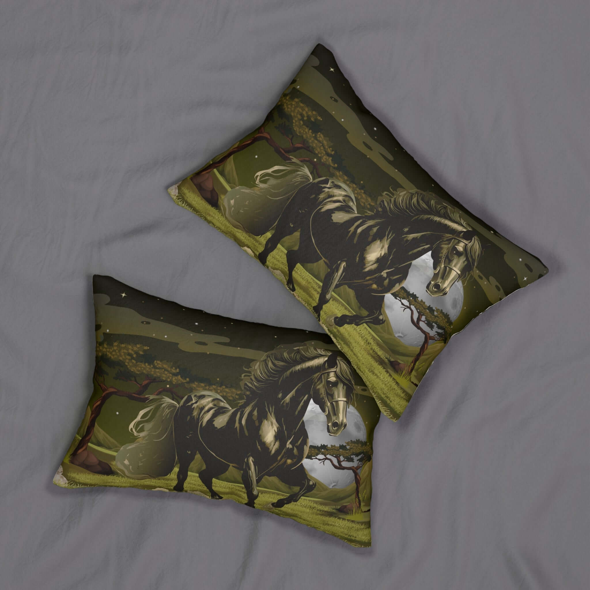 Details für Lendenkissen Schwarzer Hengst Motiv