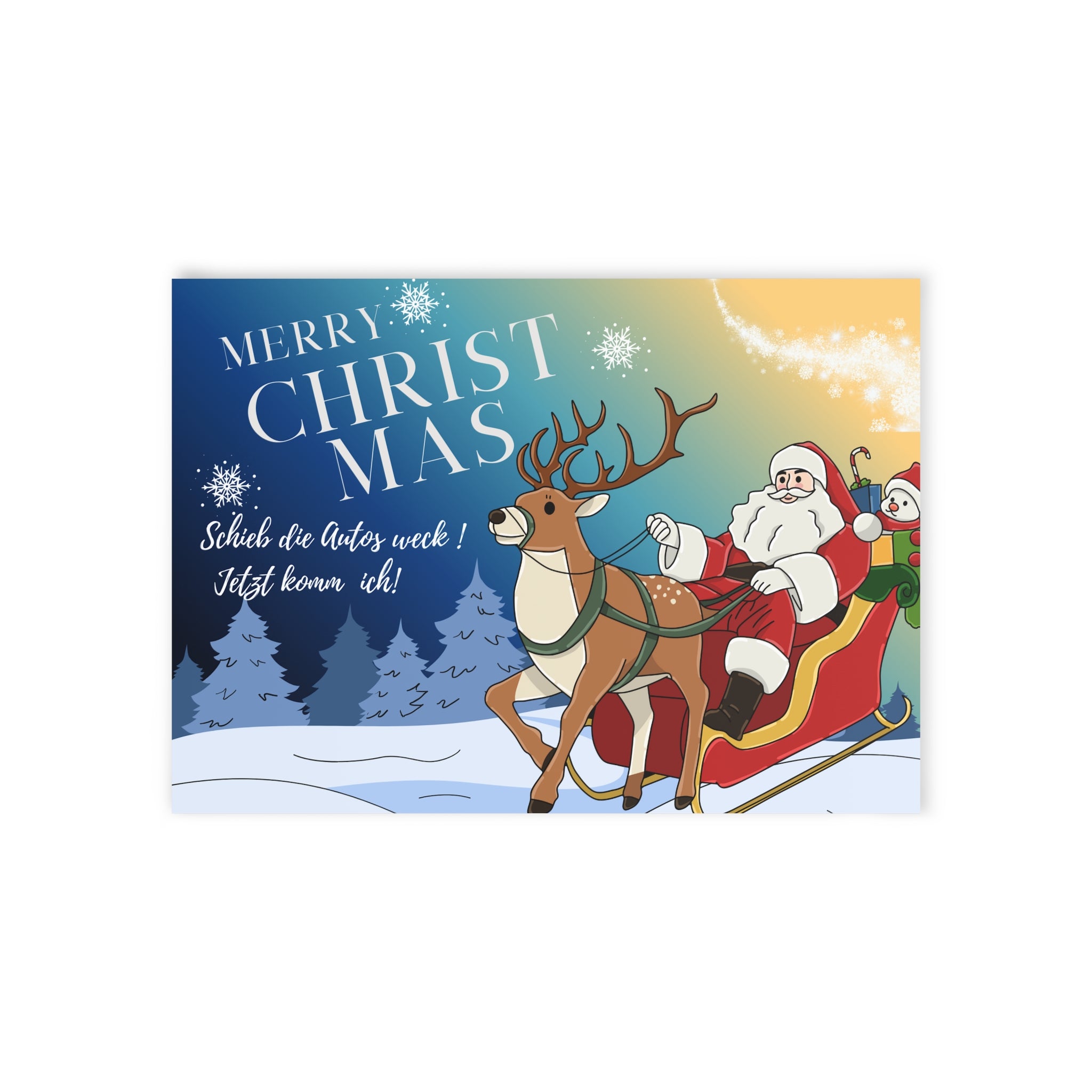 Festliche Weihnachtskarten, Frohe Weihnachtskarten Zweiseitige mit ein Spruch