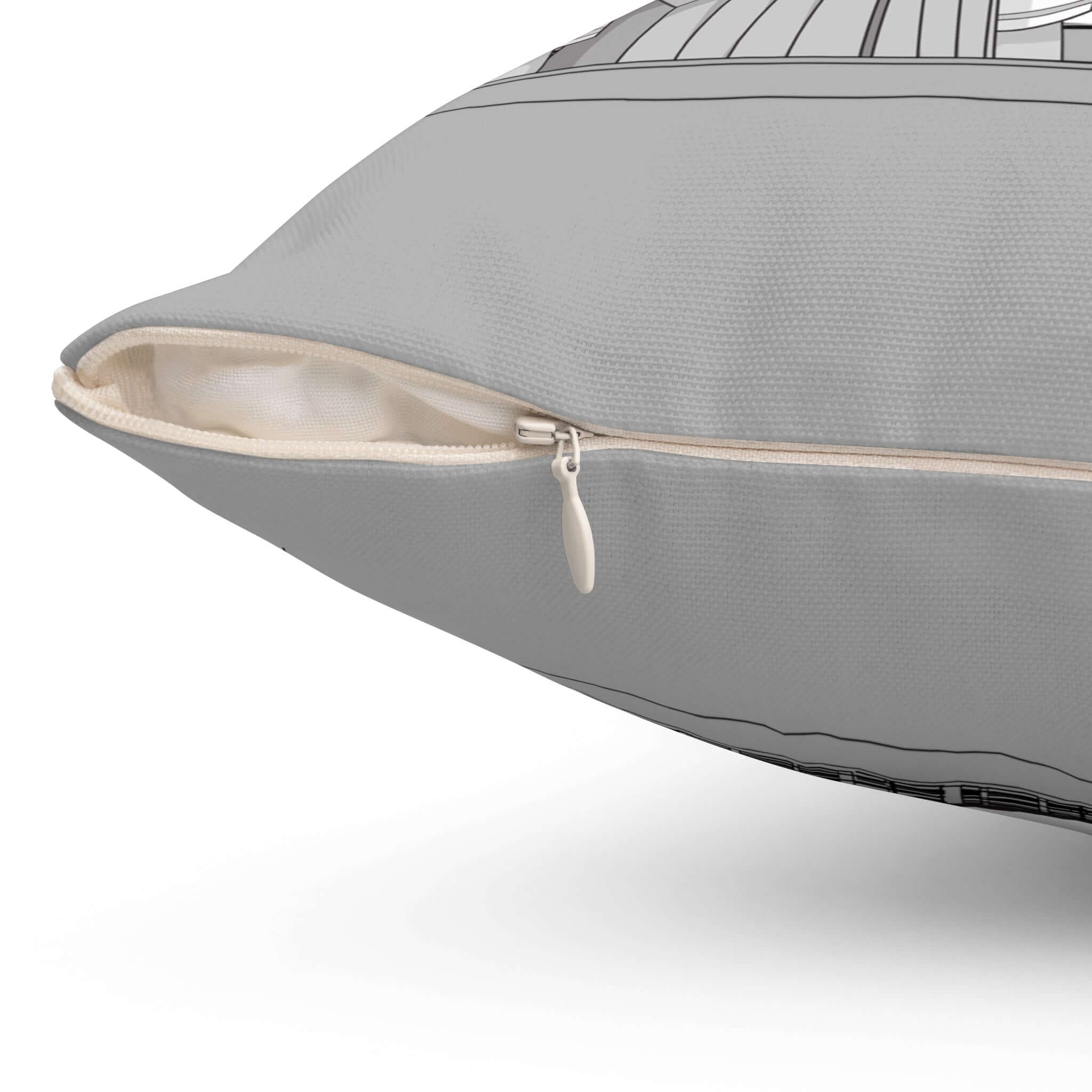 Anime-inspiriertes quadratisches Kissen mit Reißverschlussdetail, aus Polyester, ideal für Sofas oder Betten. Kissen für Anime-Fans.