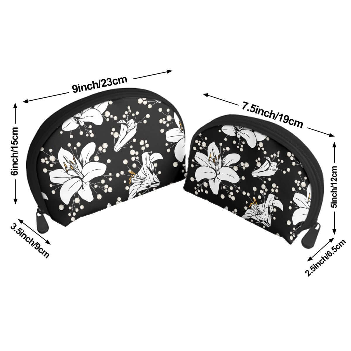 Aufbewahrungsbeutel-Set aus Polyester mit floralem Design, einseitiger Sublimationsdruck, große und kleine Größe für vielseitige Aufbewahrung.