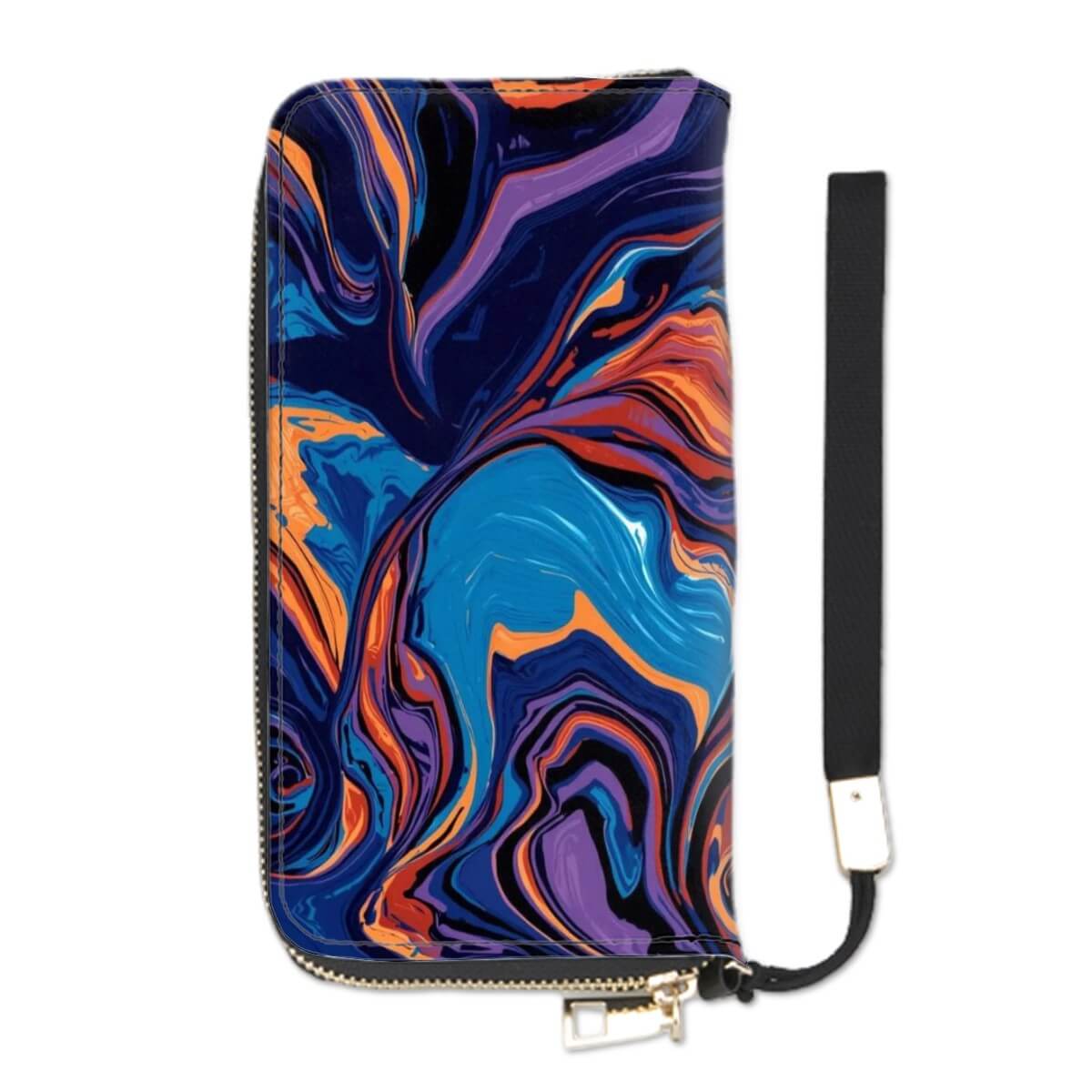 Clutch-Geldbörse für Damen aus PU mit UV-gedrucktem Design, Aufbewahrungsbeutel-Set (2 Stück), ideal für Karten und Handy, 4,1"x7,9"