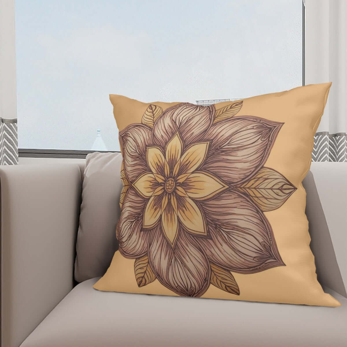 Ganzjahres-Kissenbezüge, 4er-Set, Details für Ganzjahres-Kissenbezüge, 4er-Set ansehen, Designer-Kissenbezug mit Blumenmuster