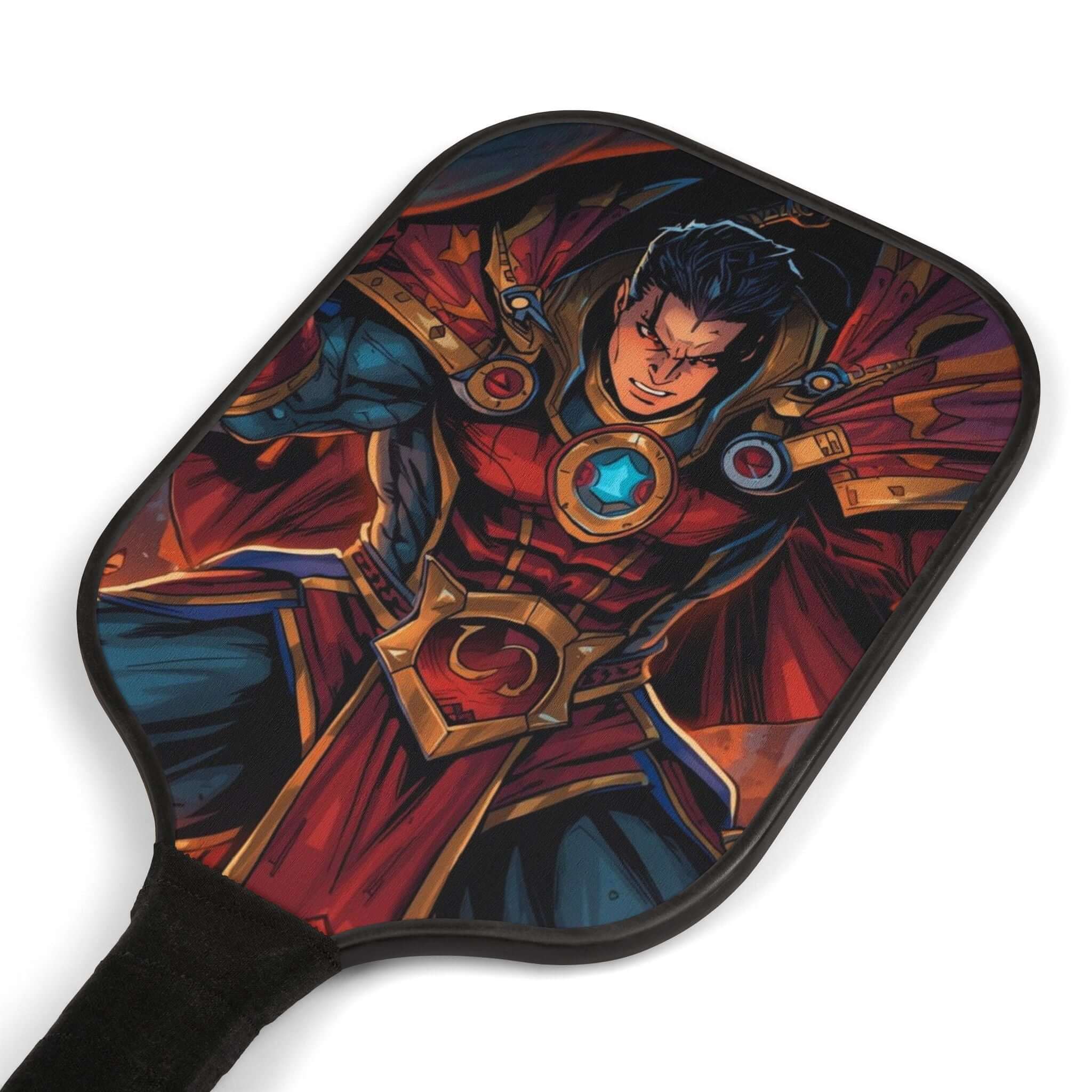 Pickleball-Schläger-Set Fantasy-Design mit einzigartigem Charaktermotiv, ideal für stilbewusste Spieler. Details für Pickleball-Schläger-Set.