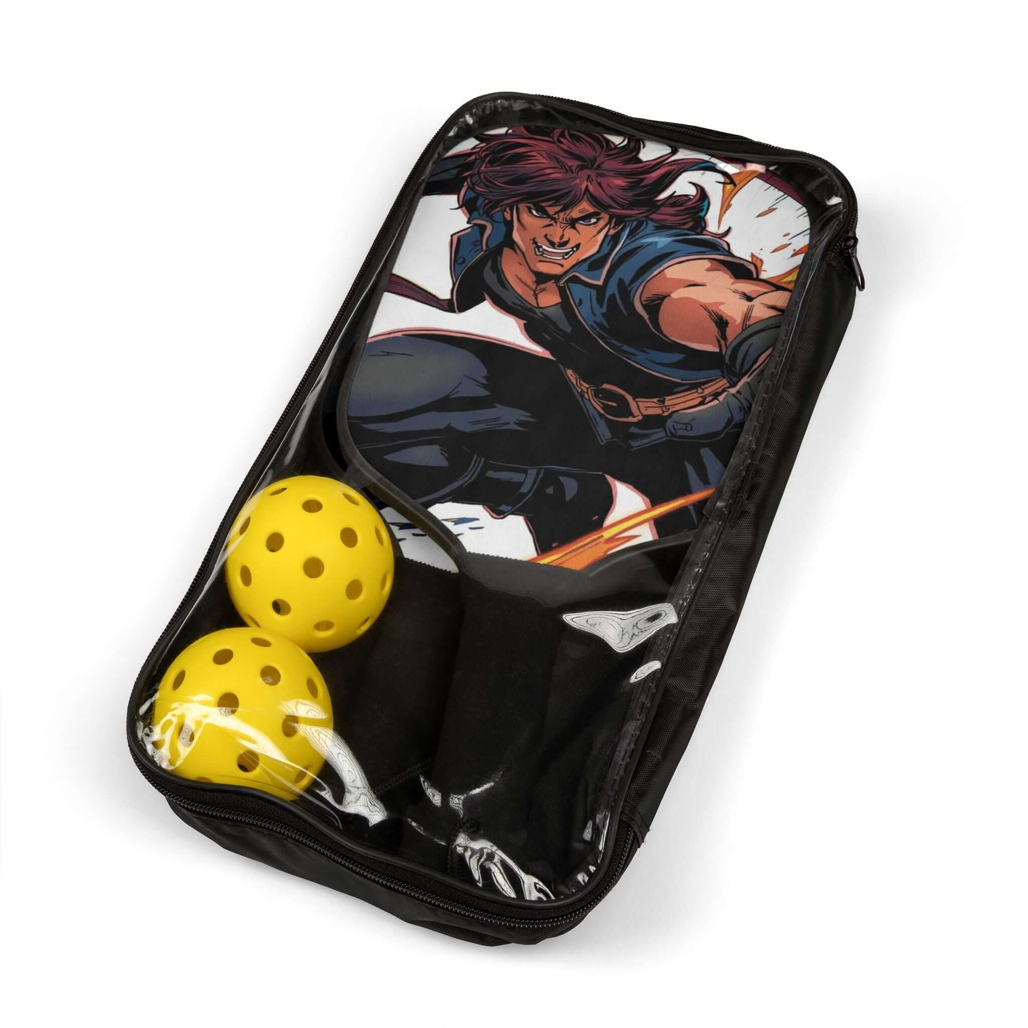 Pickleball-Schläger-Set mit lebendigem Grafikdesign - Design-Familientruhe